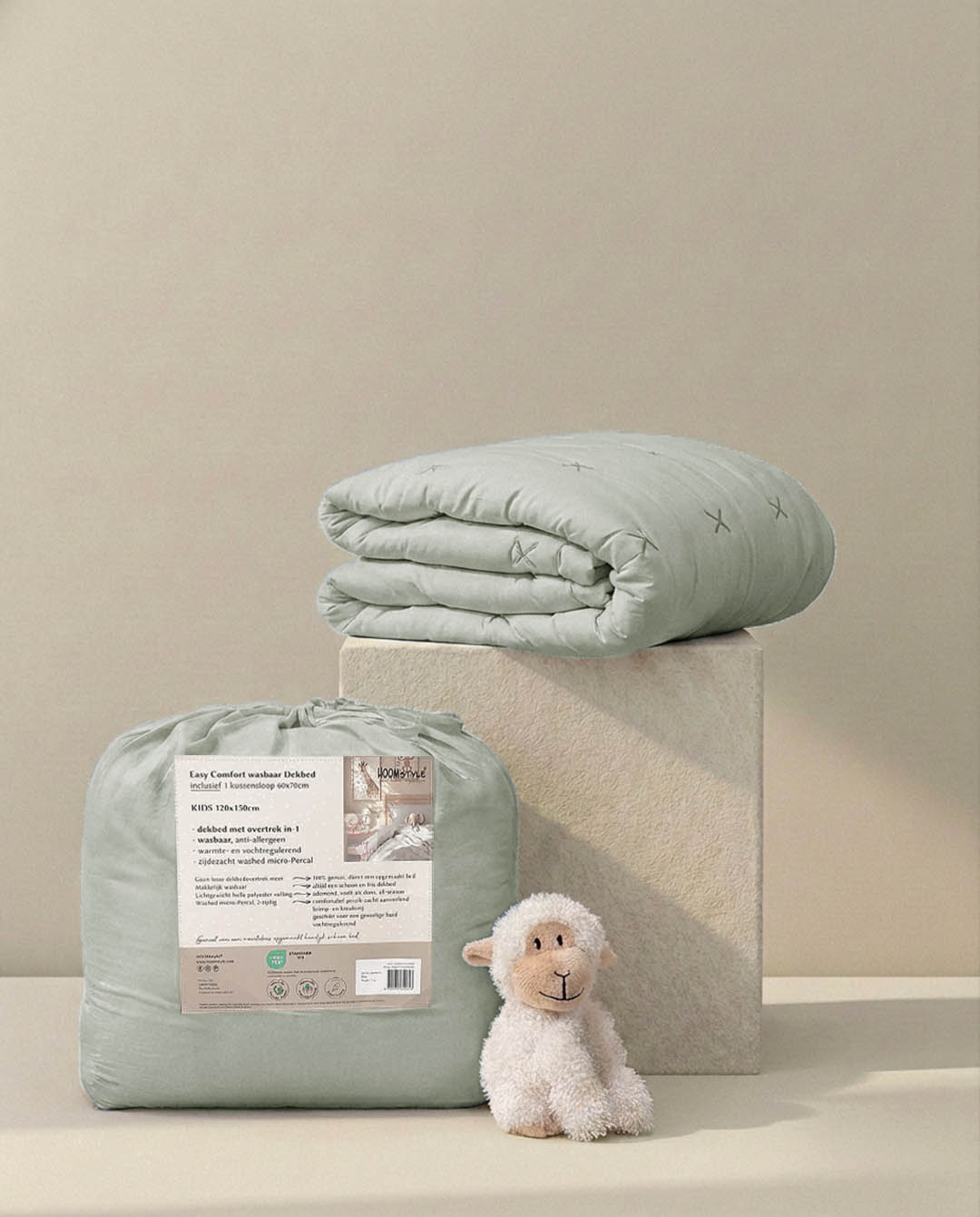 HOOMstyle Wasbaar Dekbed - Micropercale - Peuter dekbed zonder overtrek + kussensloop