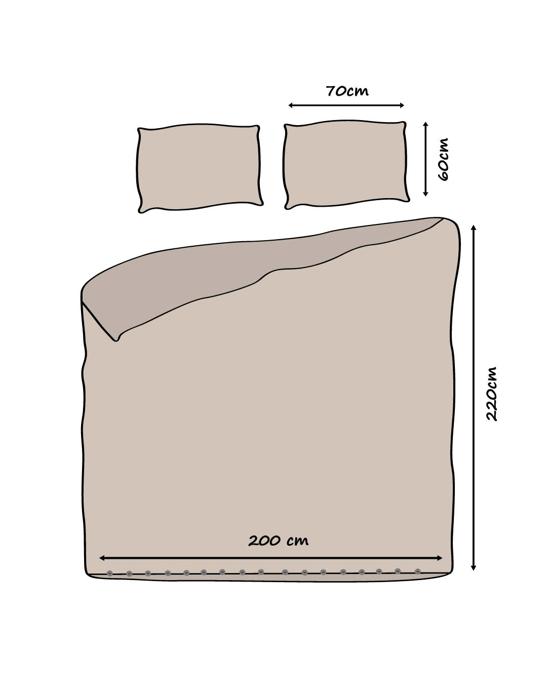 HOOMstyle Dekbedovertrek luxe micro-percale - incl. kussenslopen