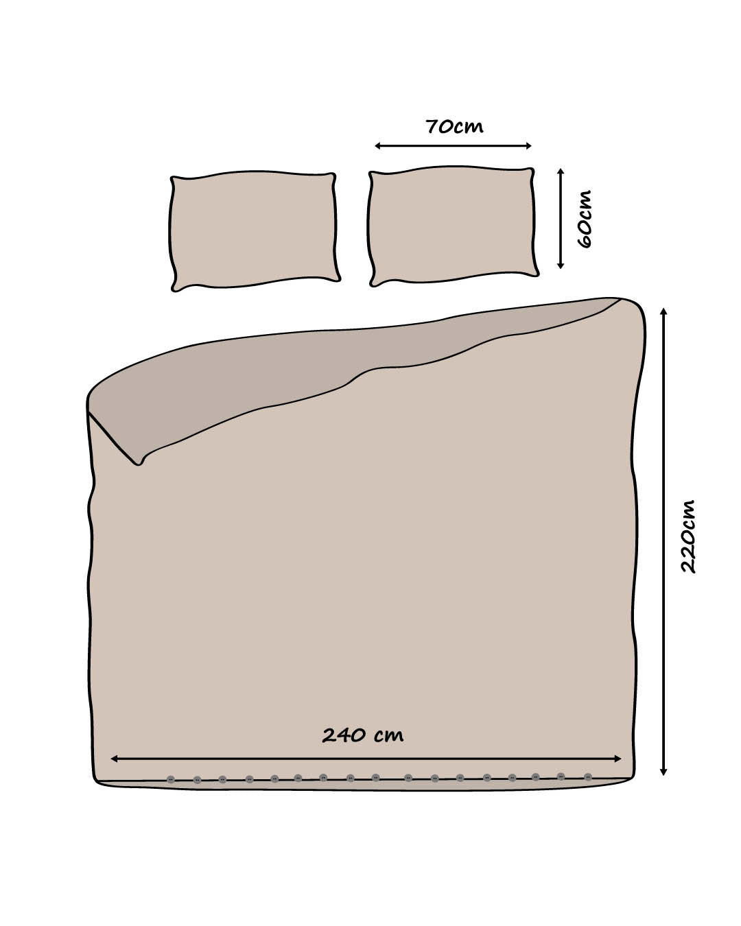 HOOMstyle Dekbedovertrek luxe micro-percale - incl. kussenslopen