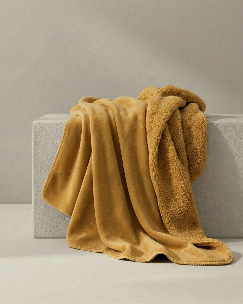 HOOMstyle Plaid Lotus - Fleece Deken - Teddy