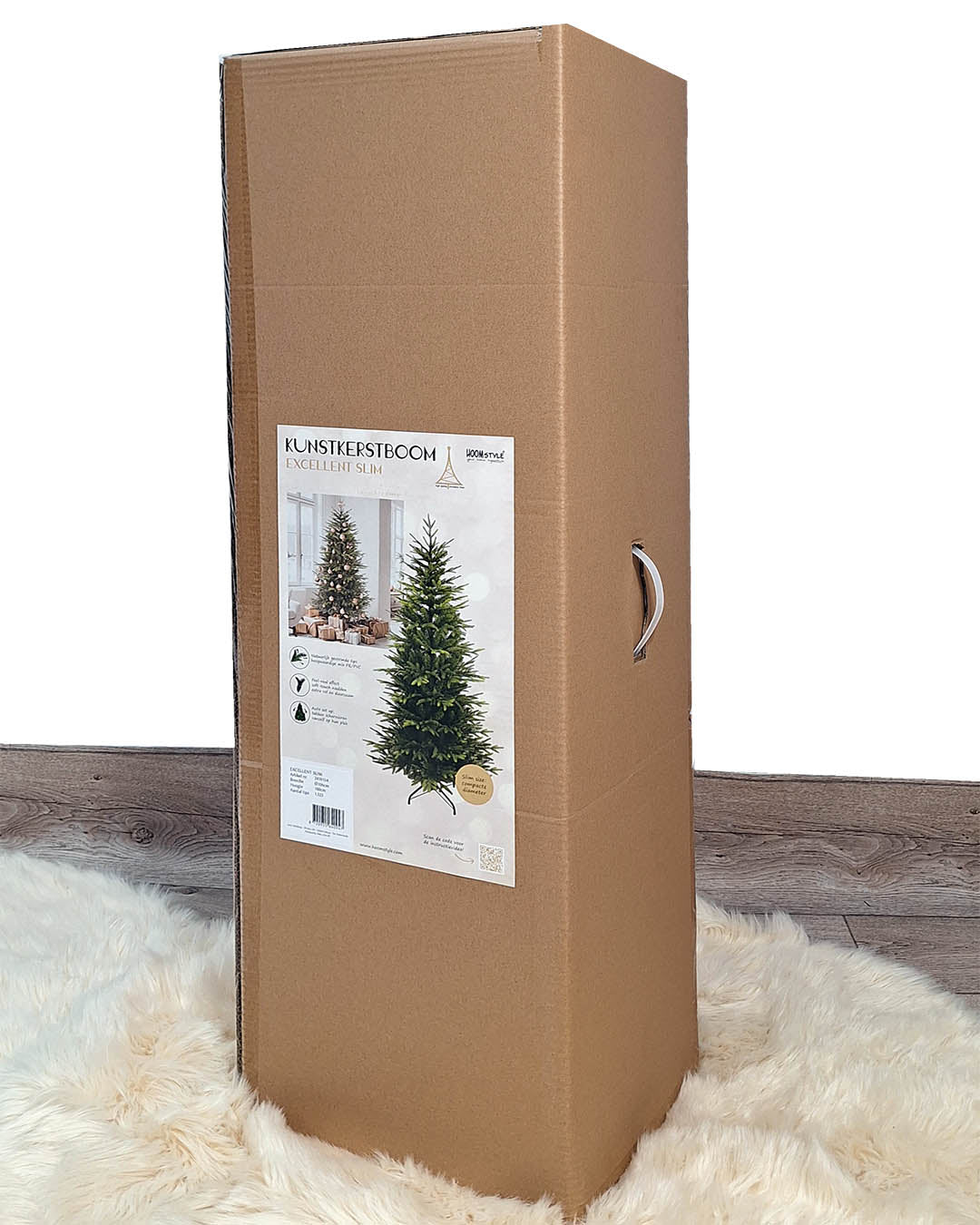 Sapin de Noël Excellent Slim - sapin de Noël artificiel étroit - mélange pvc/pe