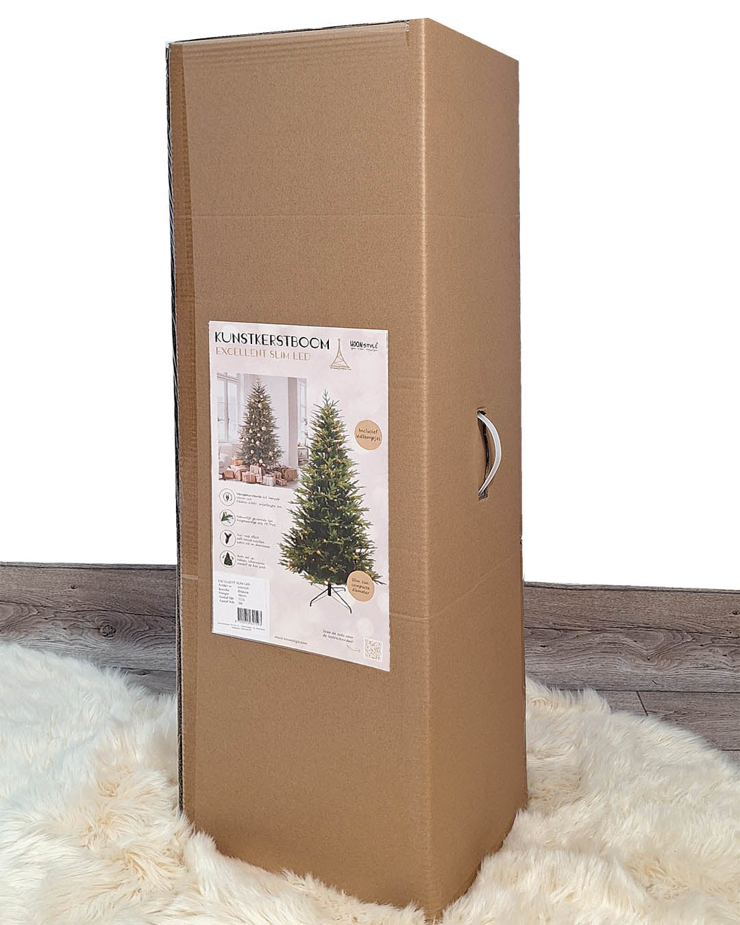 HOOMstyle Kerstboom Excellent Slim - smalle kunstkerstboom met verlichting (LED)