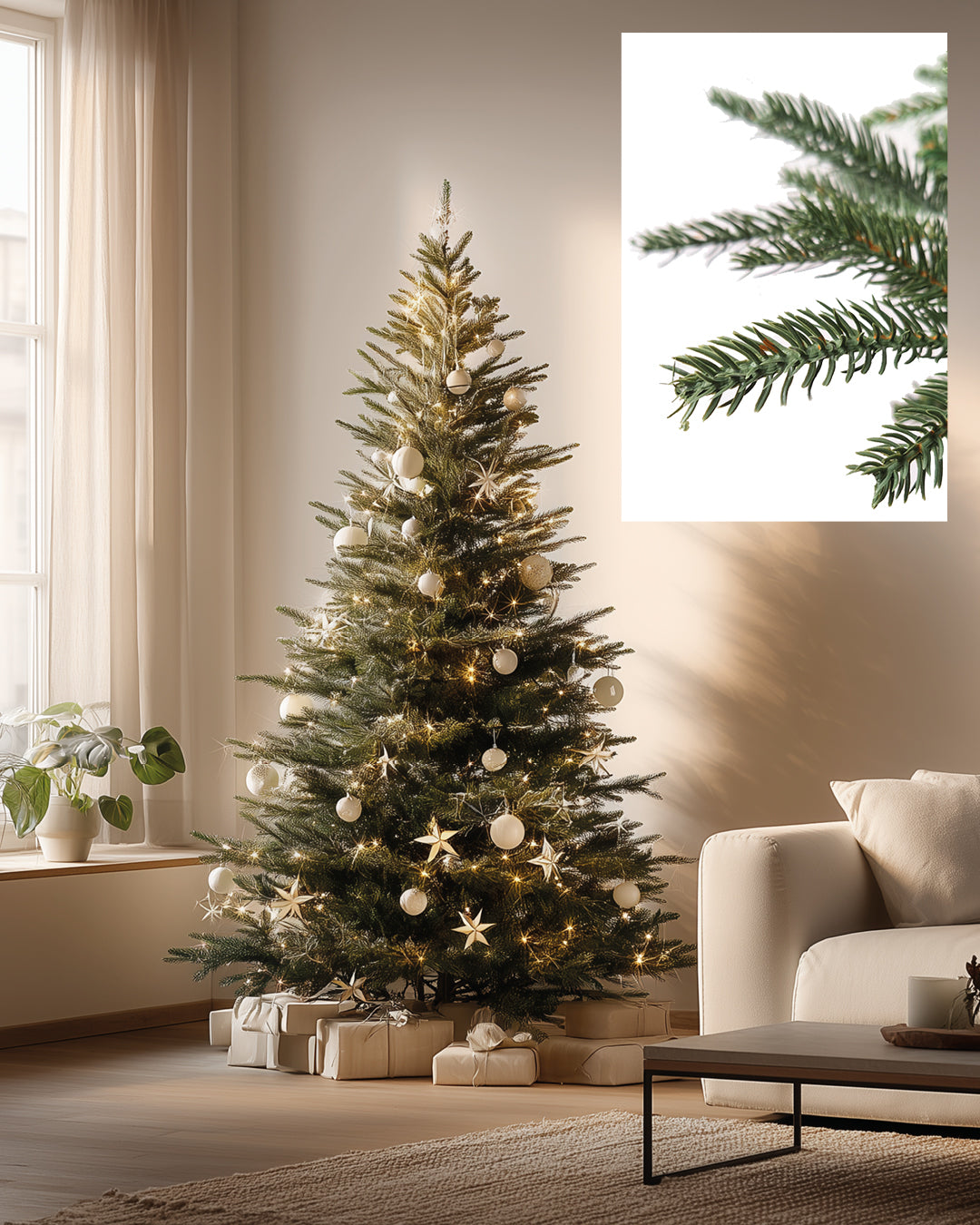 HOOMstyle Kerstboom Excellent Slim - smalle kunstkerstboom met verlichting (LED)