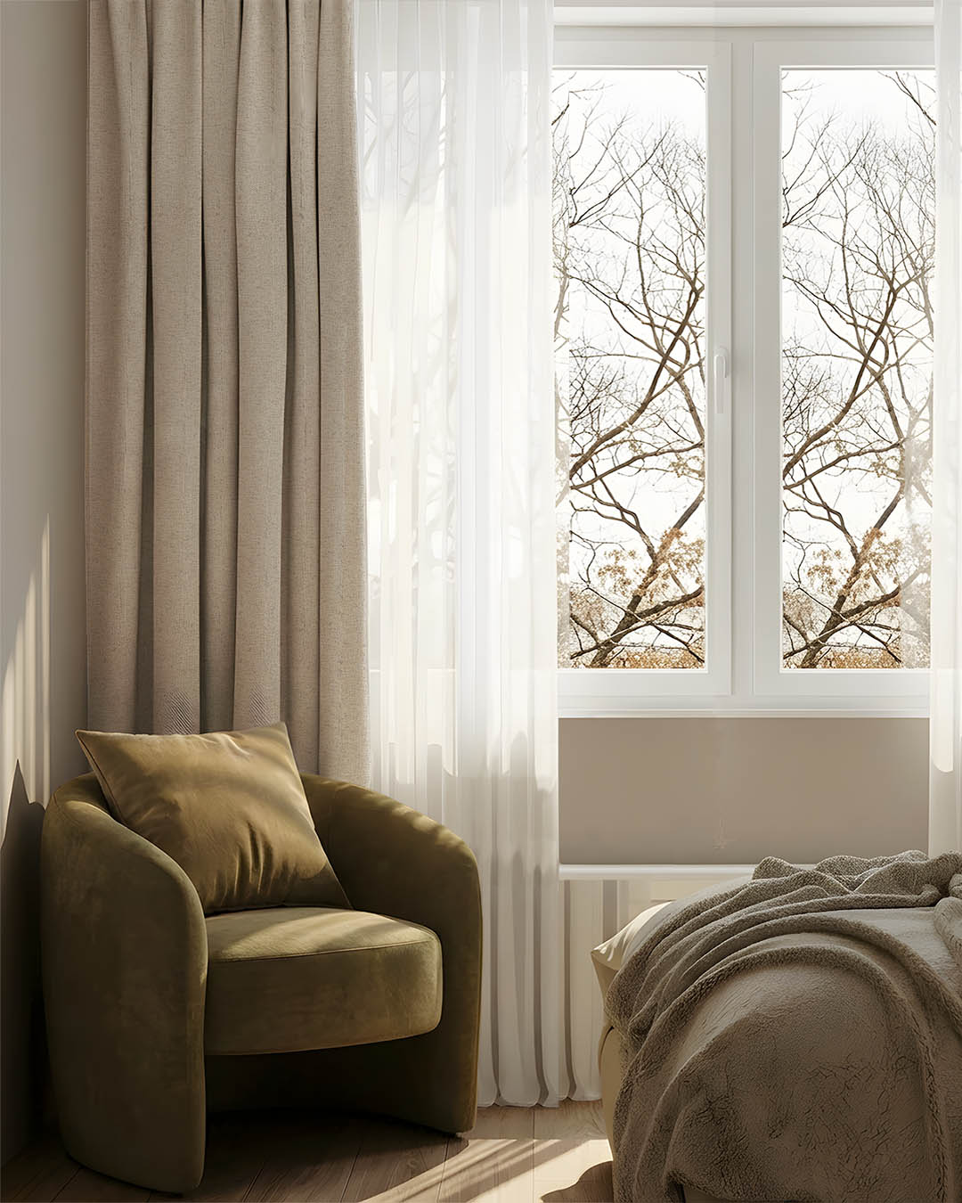 HOOMstyle Ready-Made Curtain Luna - 100% Blackout - Pleated header tape