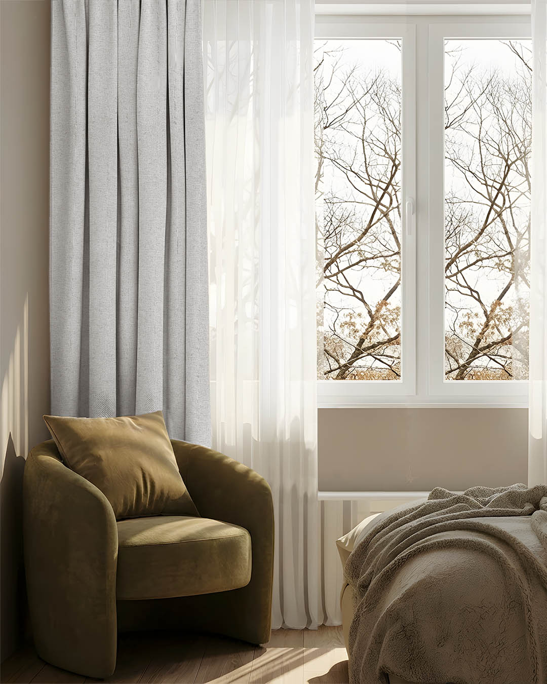 HOOMstyle Ready-Made Curtain Luna - 100% Blackout - Pleated header tape