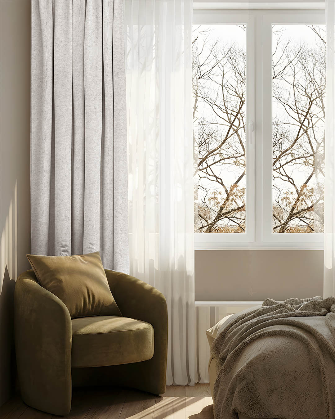 HOOMstyle Kant en Klaar gordijn Luna - 100% Verduisterend - Met Ringen