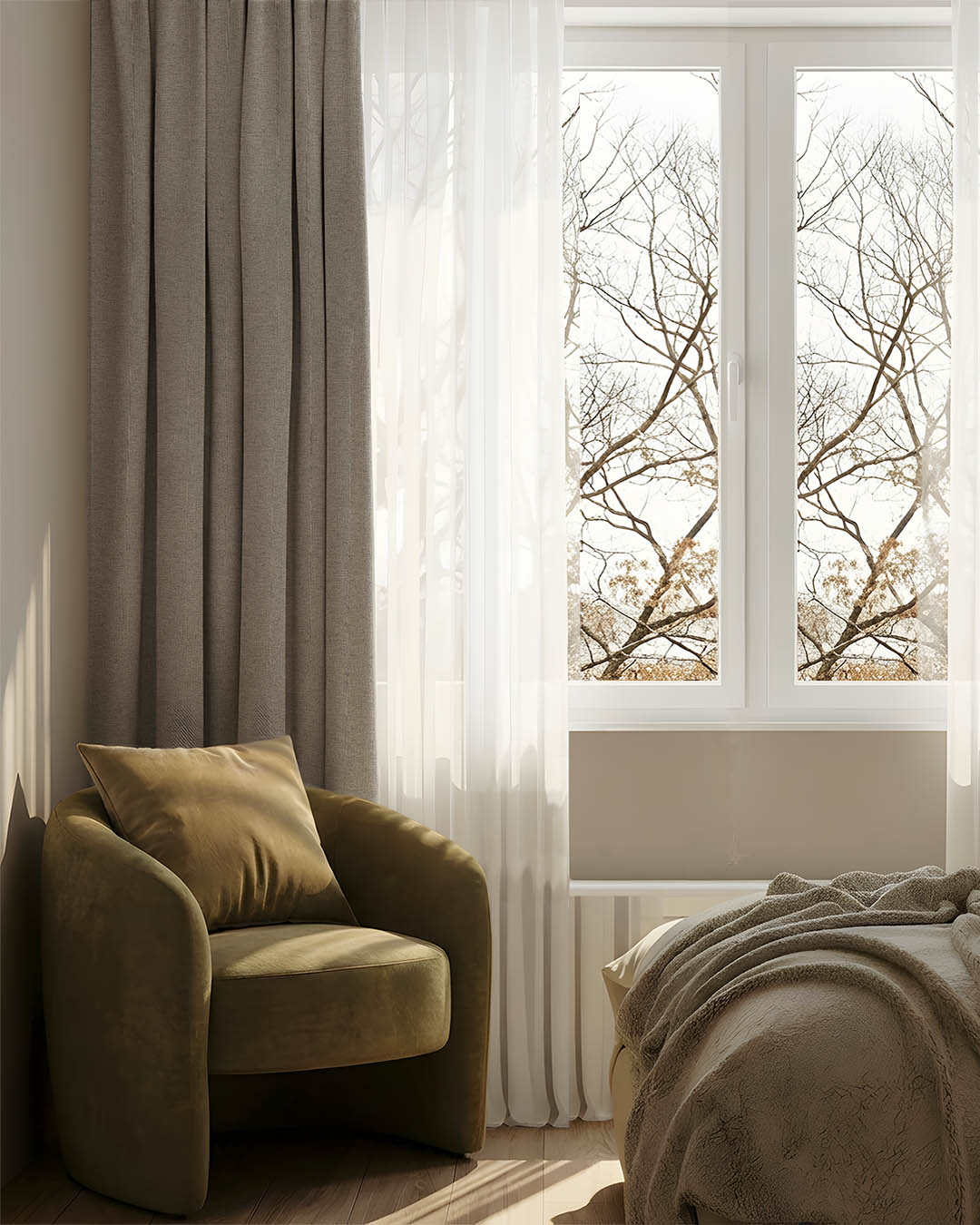 HOOMstyle Ready-Made Curtain Luna - 100% Blackout - Pleated header tape