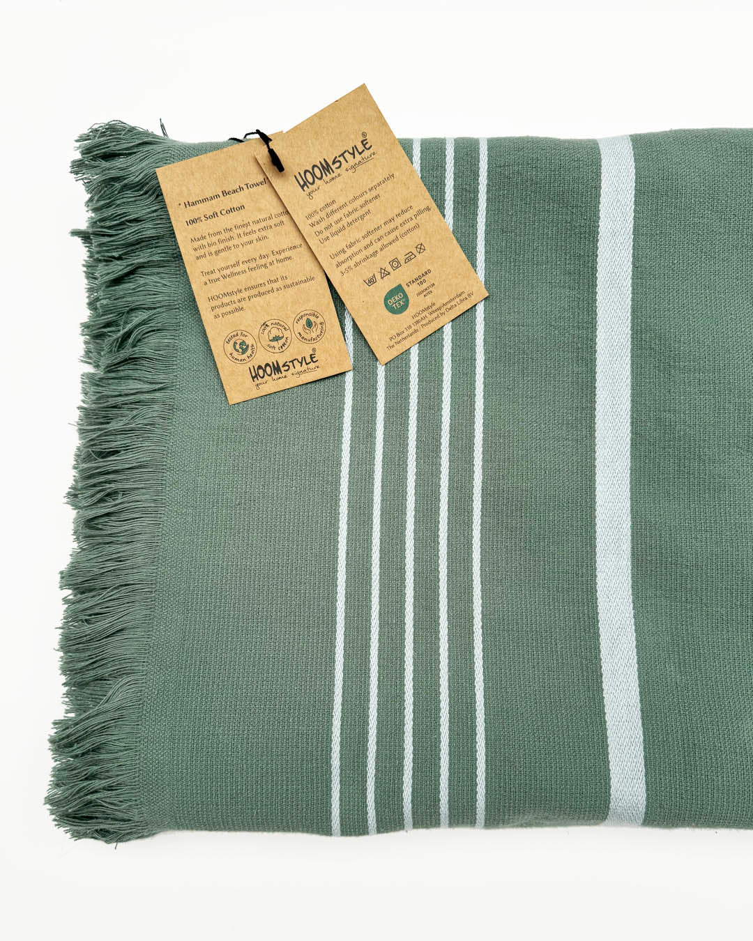 HOOMstyle Serviette Hamam - 100% Coton Doux - Serviette de Plage - Serviette de Sauna