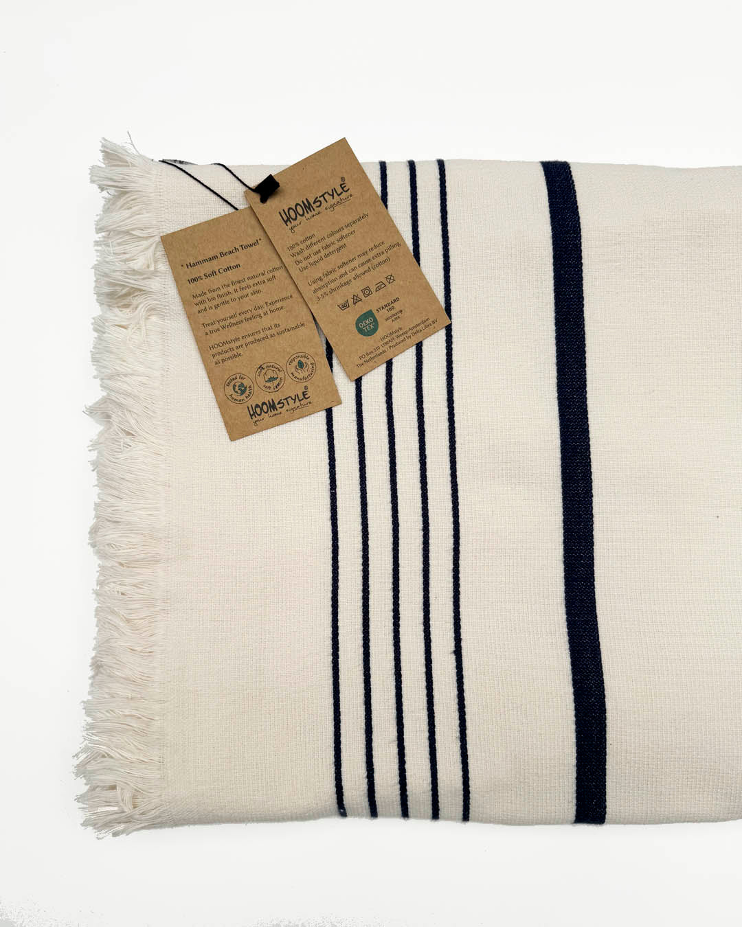 HOOMstyle Serviette Hamam - 100% Coton Doux - Serviette de Plage - Serviette de Sauna