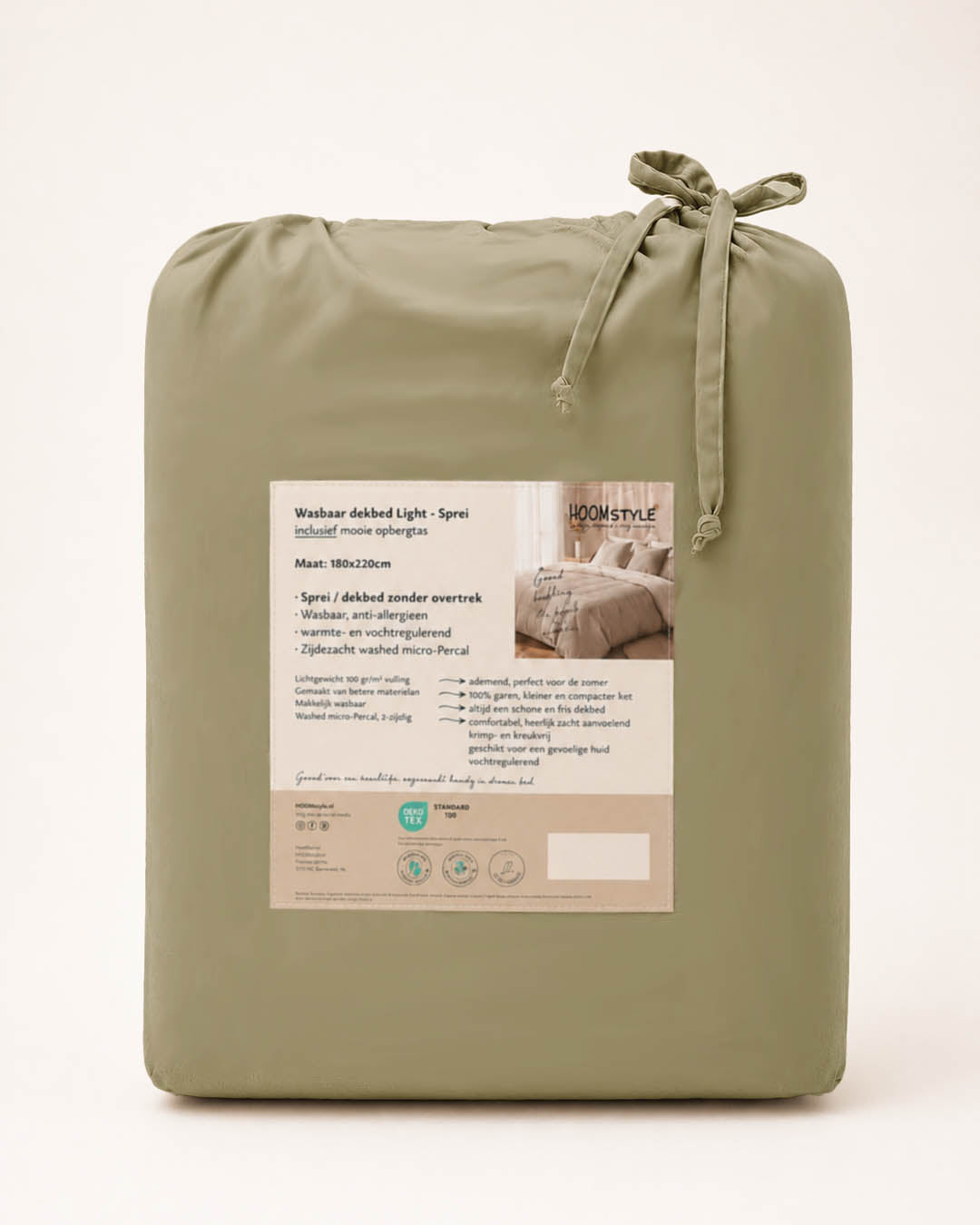 HOOMstyle wasbaar dekbed zonder overtrek - Zomer 100 g/m²