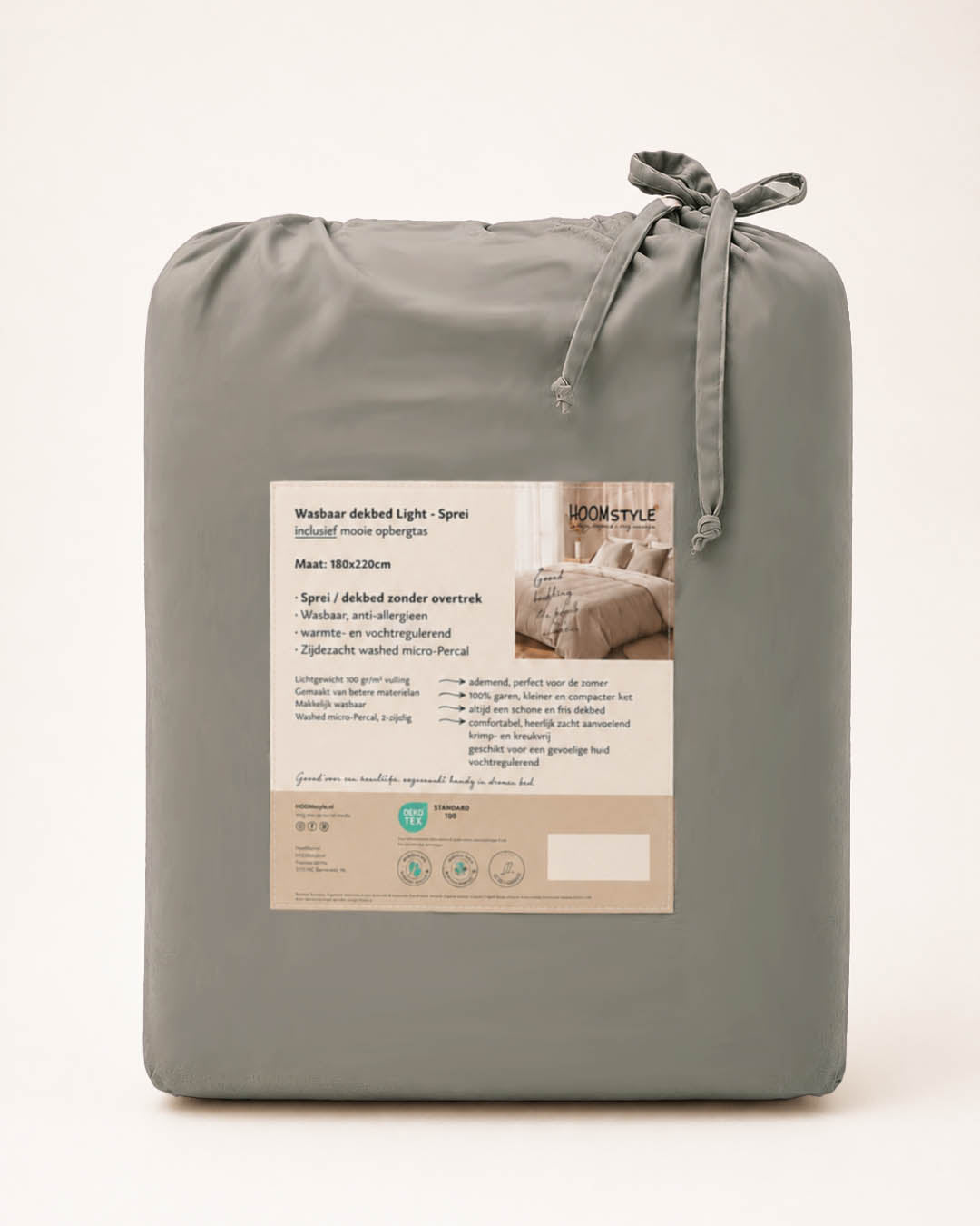 HOOMstyle wasbaar dekbed zonder overtrek - Zomer 100 g/m²