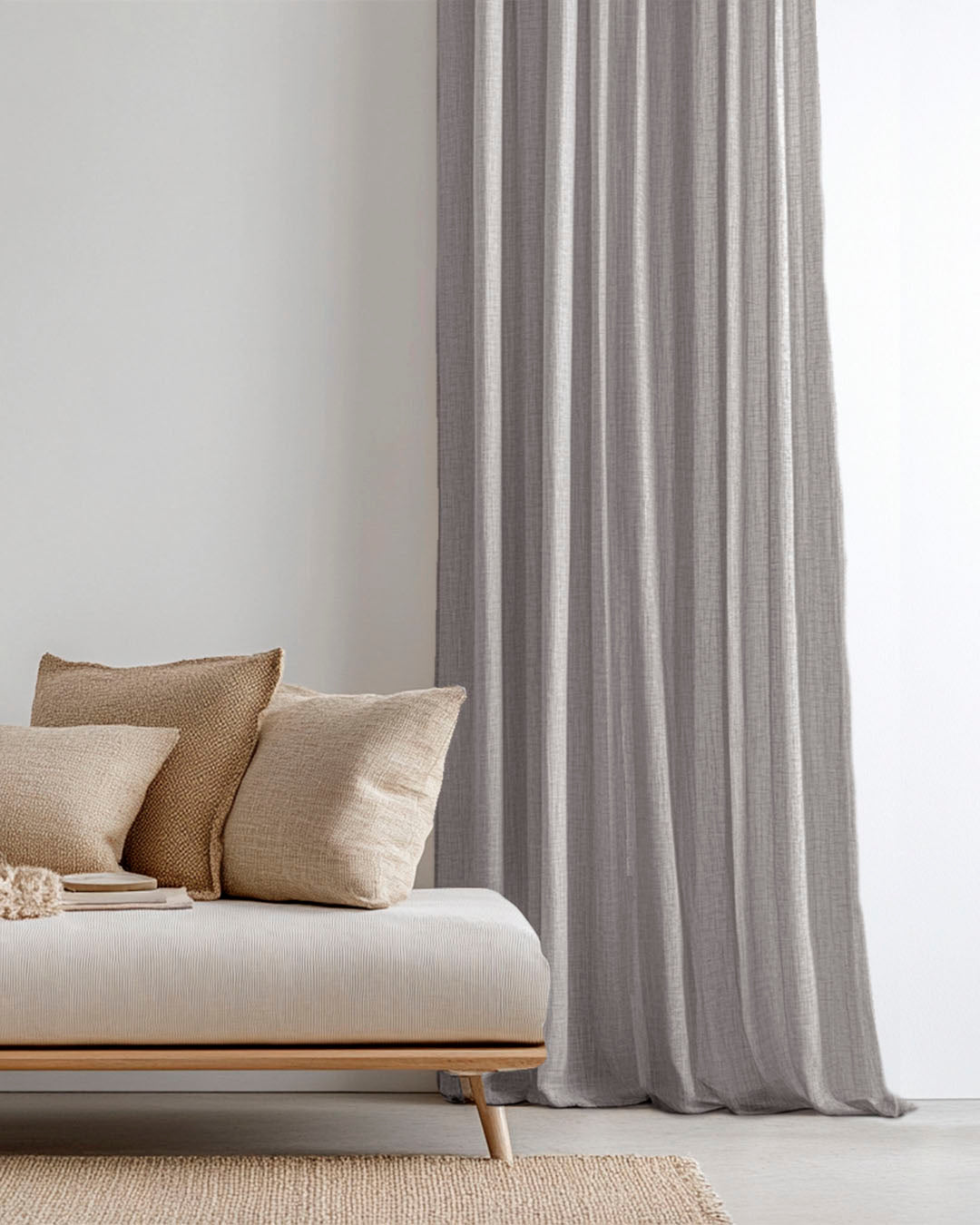 HOOMstyle Rideau Prêt à Poser Noa - filtrant - Avec galon fronceur