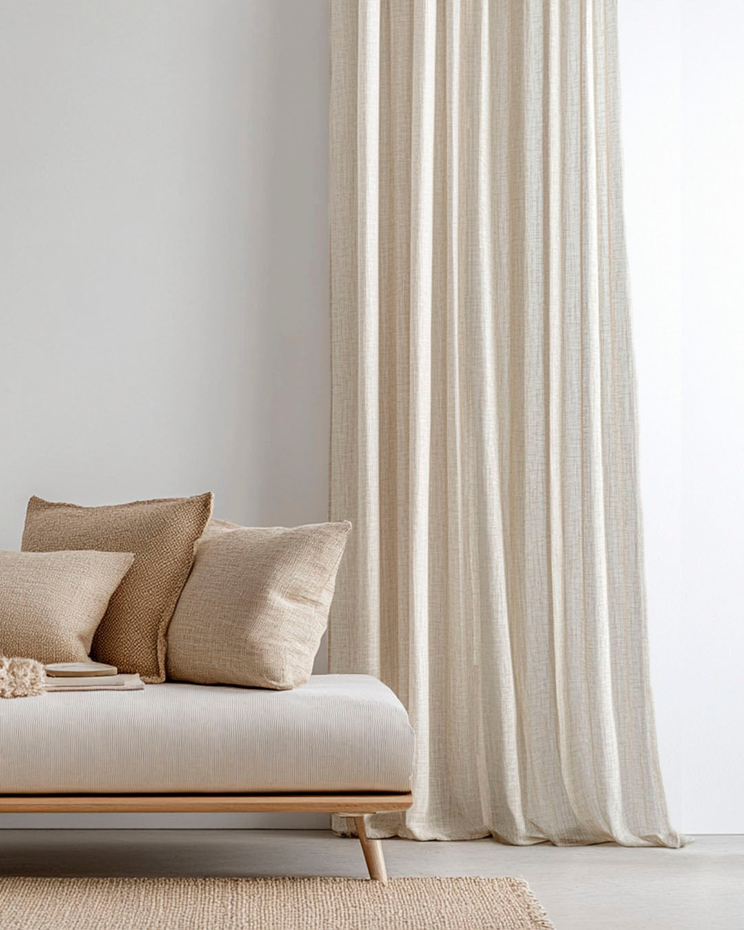 HOOMstyle Rideau Prêt à Poser Noa - filtrant - Avec galon fronceur