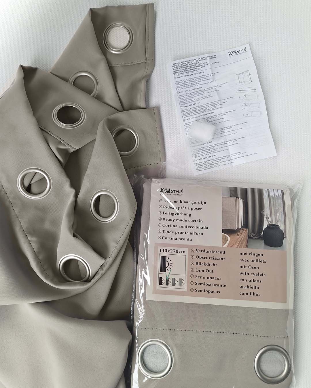 HOOMstyle Rideau Prêt à Poser - Assombrissant - Avec œillets