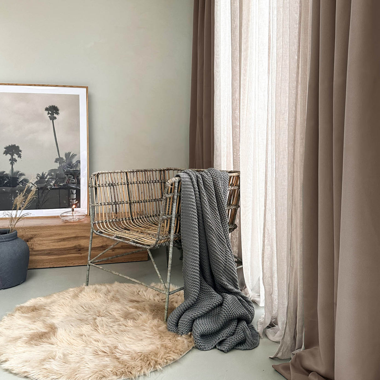 HOOMstyle Rideau Prêt à Poser - Assombrissant - Avec œillets