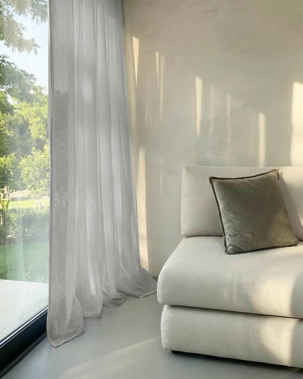HOOMstyle Ready-Made Curtain - Sheer - Transparent - Pleated header tape