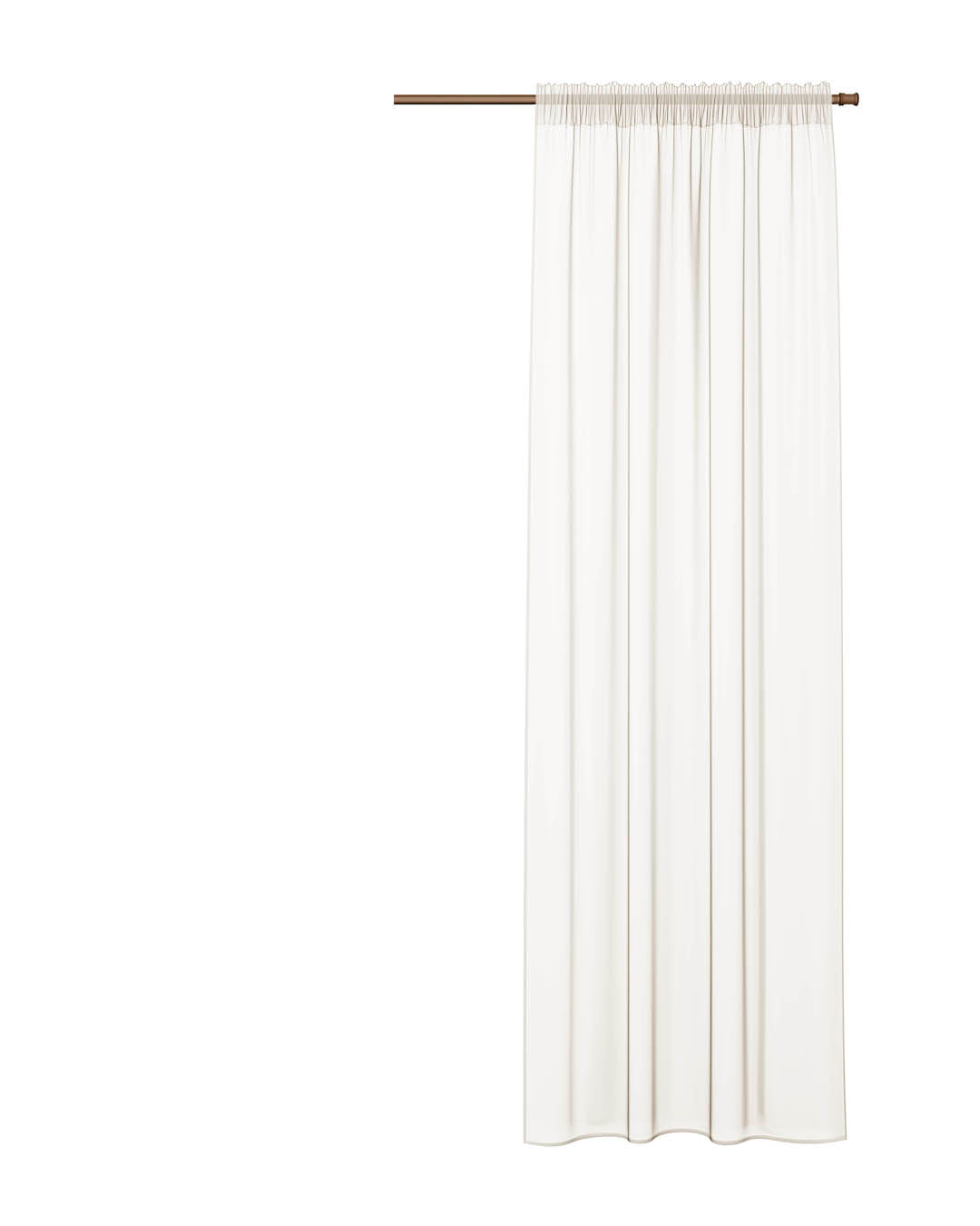 HOOMstyle Kant en Klaar Gordijn - Vitrage - Transparant - Met Plooiband