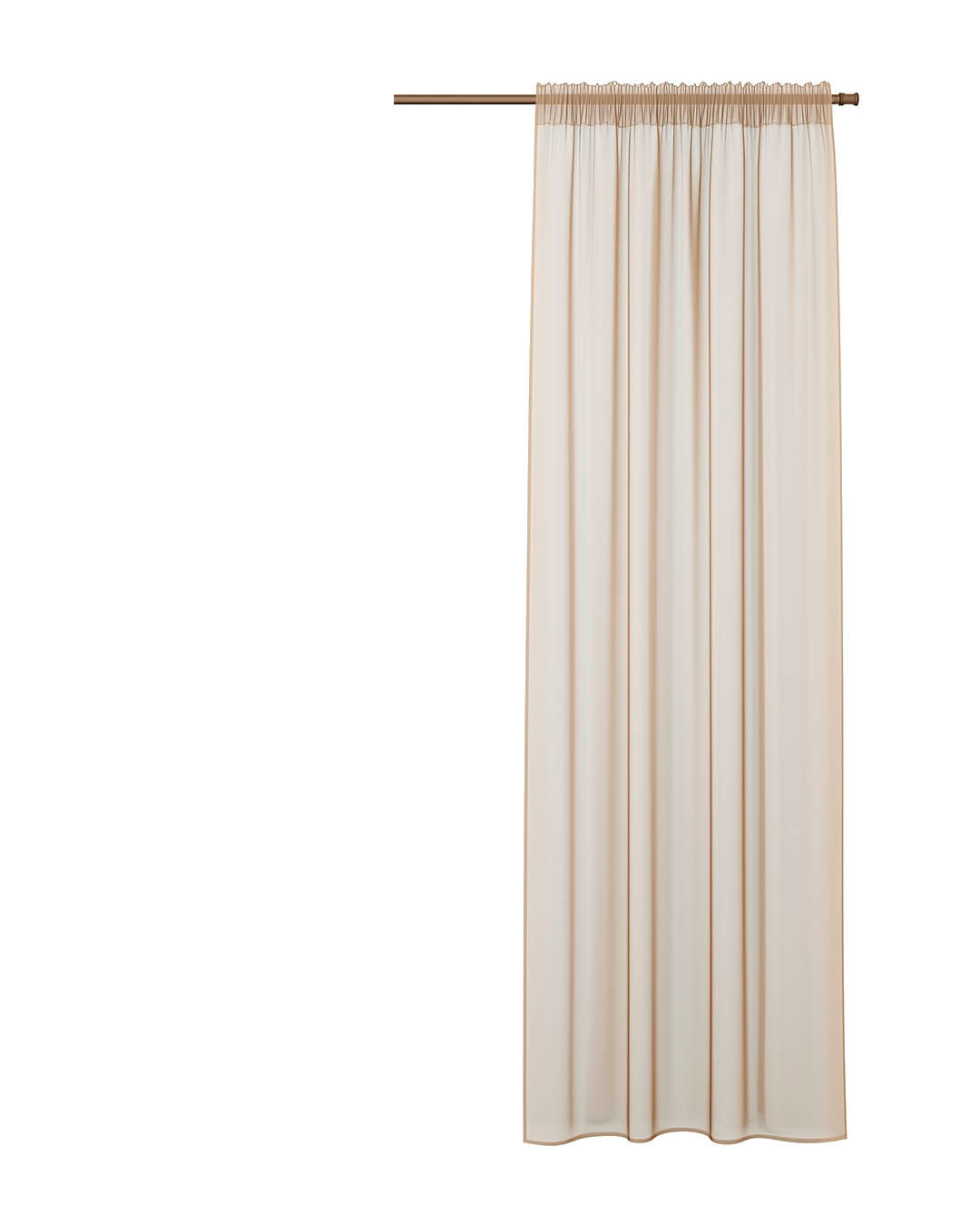 HOOMstyle Kant en Klaar Gordijn - Vitrage - Transparant - Met Plooiband