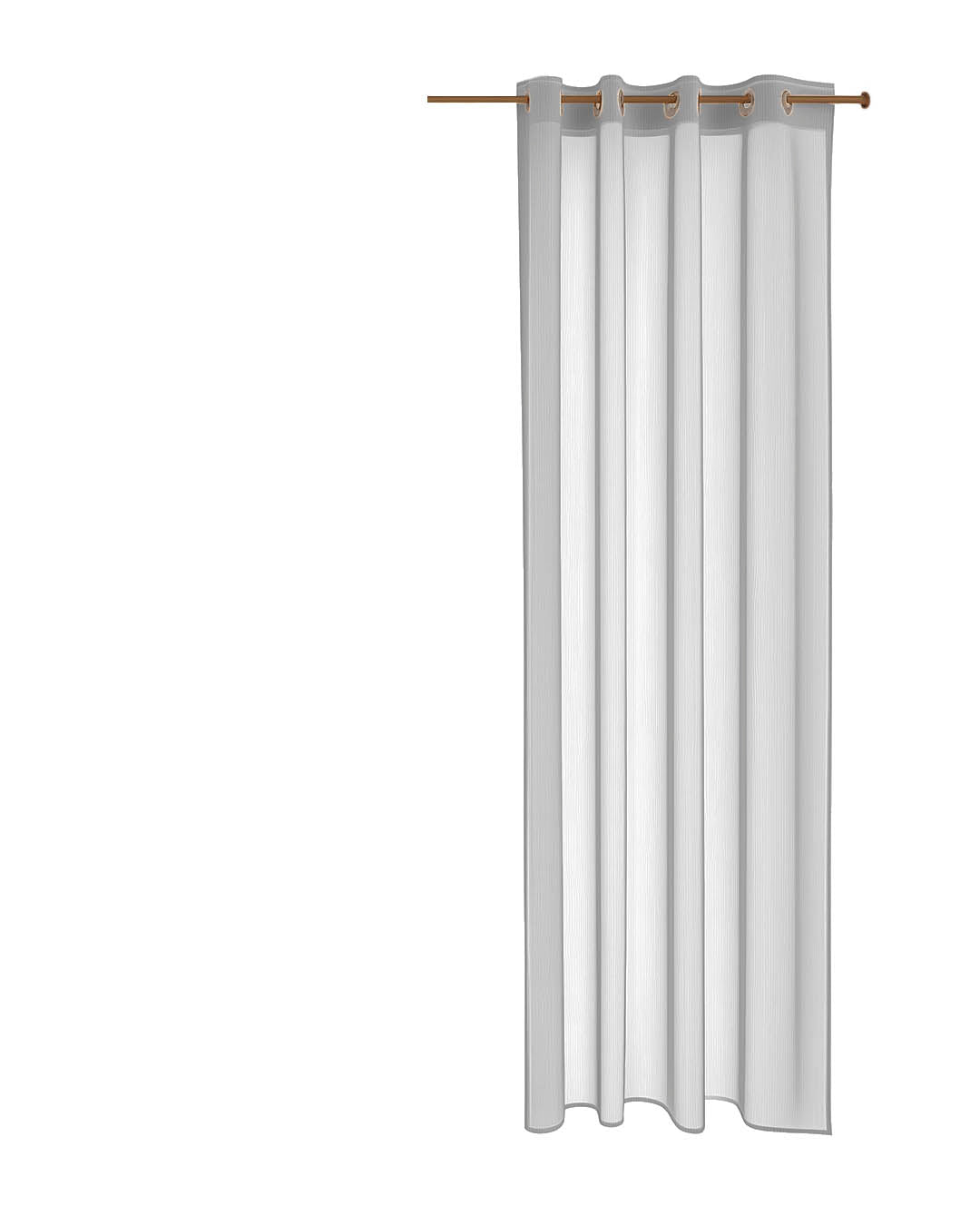 HOOMstyle Kant en Klaar Gordijn - Vitrage - Transparant - Met Ringen