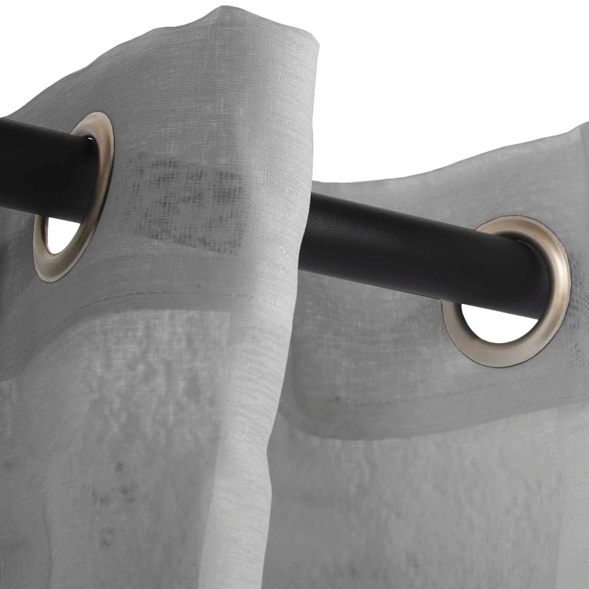 HOOMstyle Kant en Klaar Gordijn - Vitrage - Transparant - Met Ringen