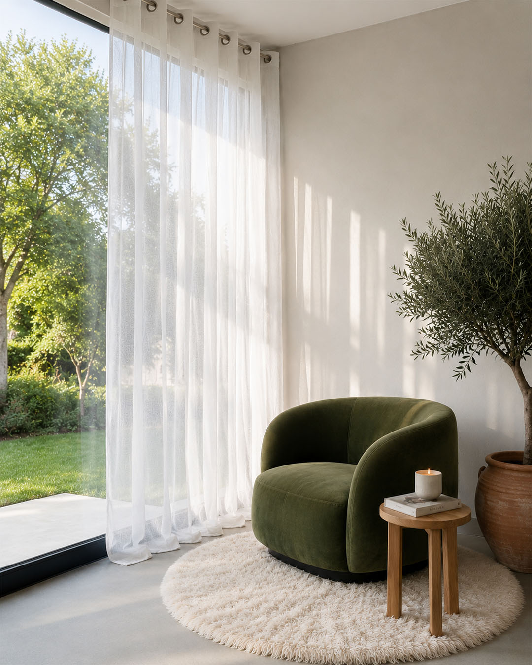 HOOMstyle Kant en Klaar Gordijn Aura - Vitrage - Transparant - 140x270cm