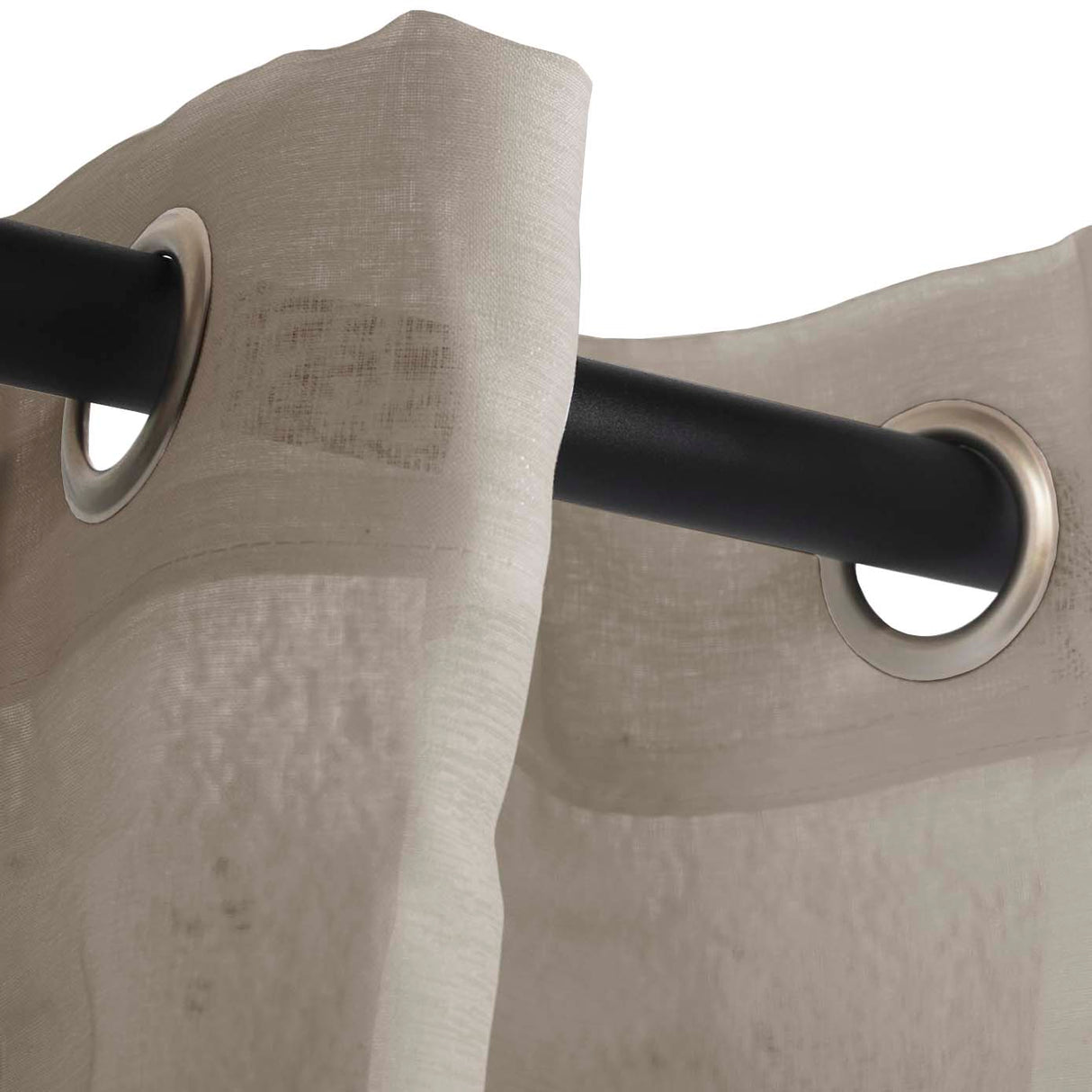 HOOMstyle Kant en Klaar Gordijn - Vitrage - Transparant - Met Ringen