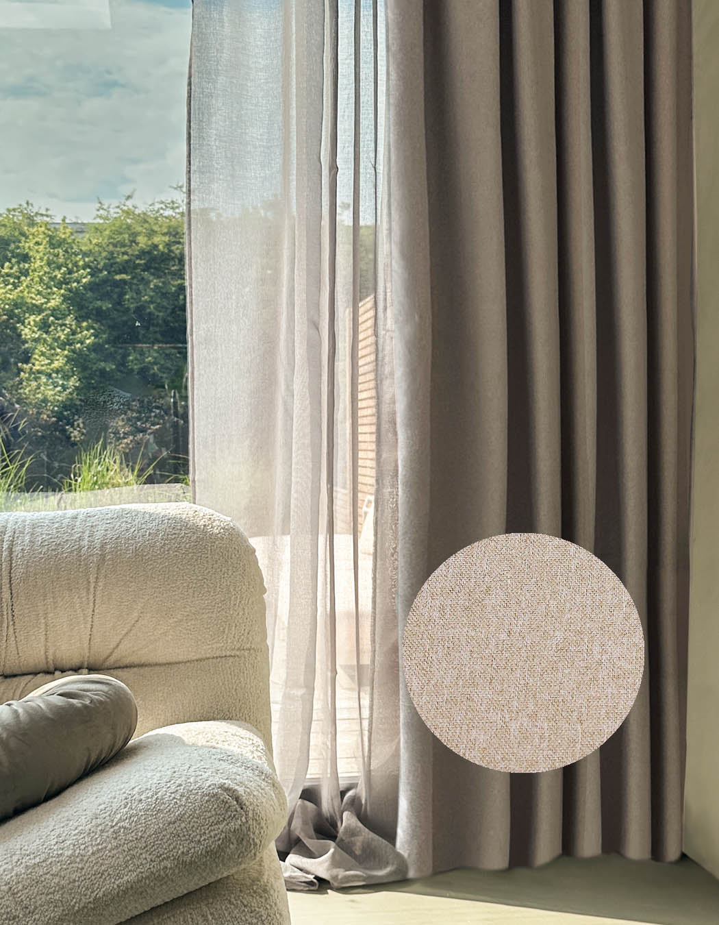 HOOMstyle Kant en Klaar gordijn Moon - 100% Verduisterend - Met Plooiband