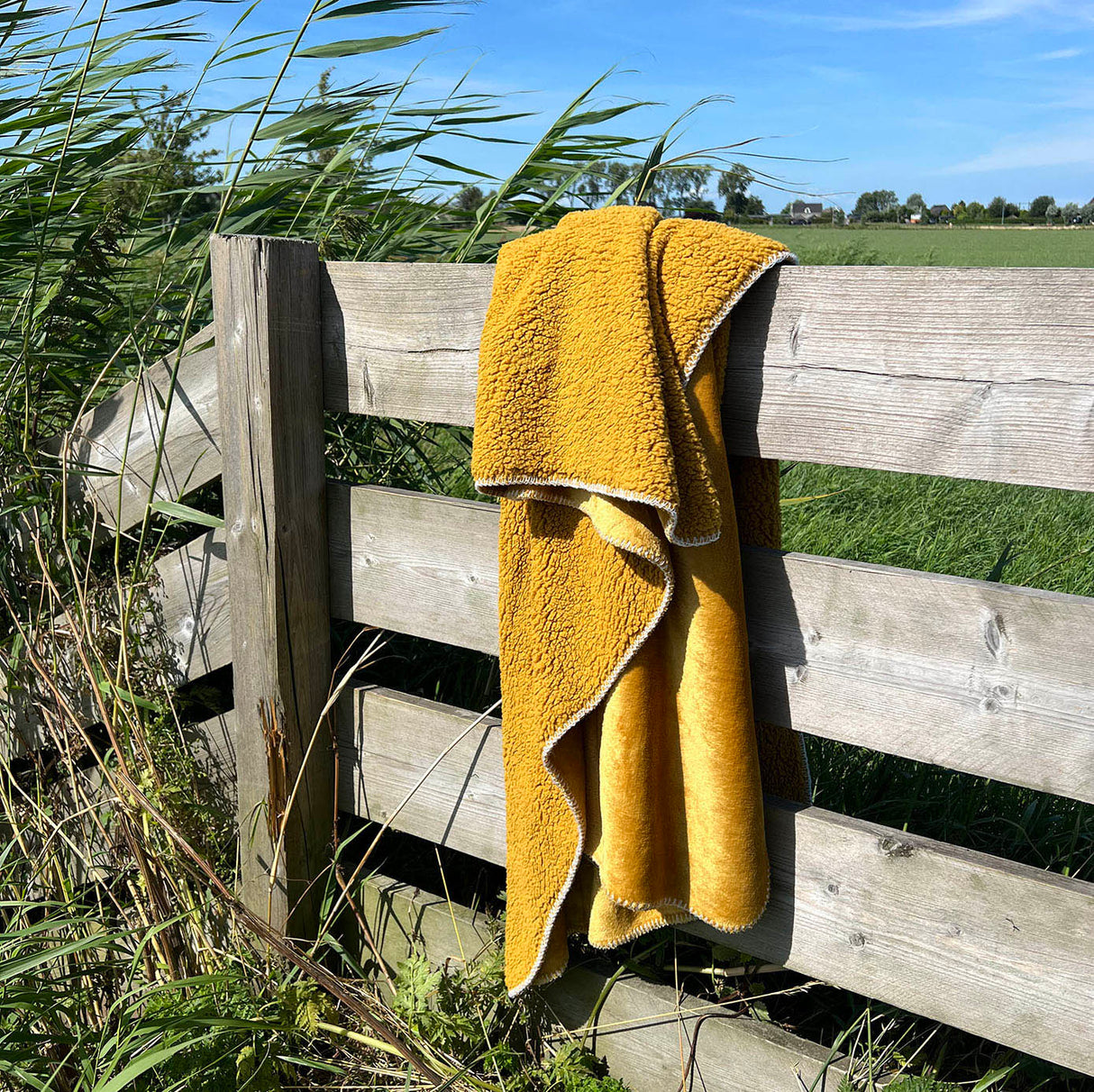 HOOMstyle Plaid Lotus - Fleece Deken - Teddy