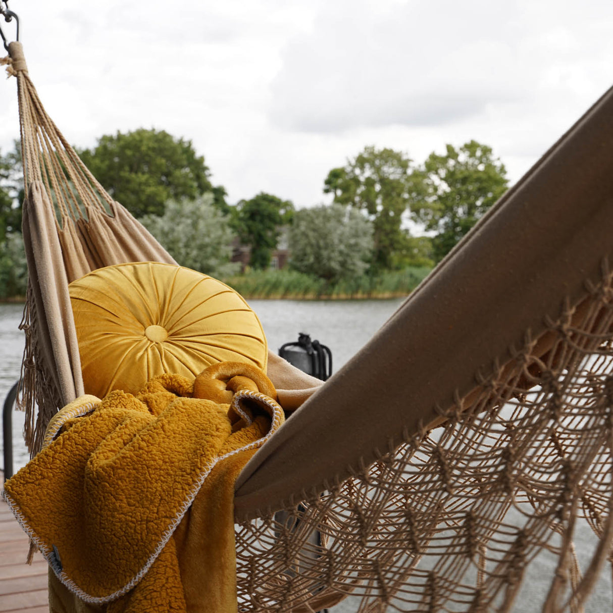 HOOMstyle Plaid Lotus - Fleece Deken - Teddy