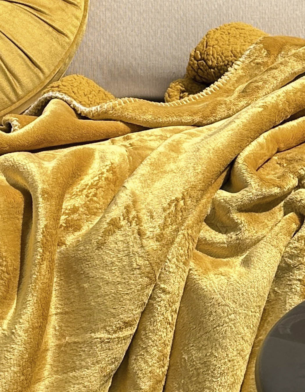 HOOMstyle Plaid Lotus - Fleece Deken - Teddy