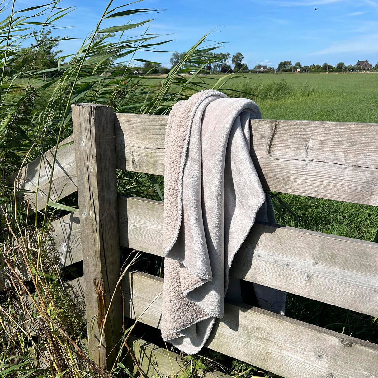 HOOMstyle Plaid Lotus - Fleece Deken - Teddy