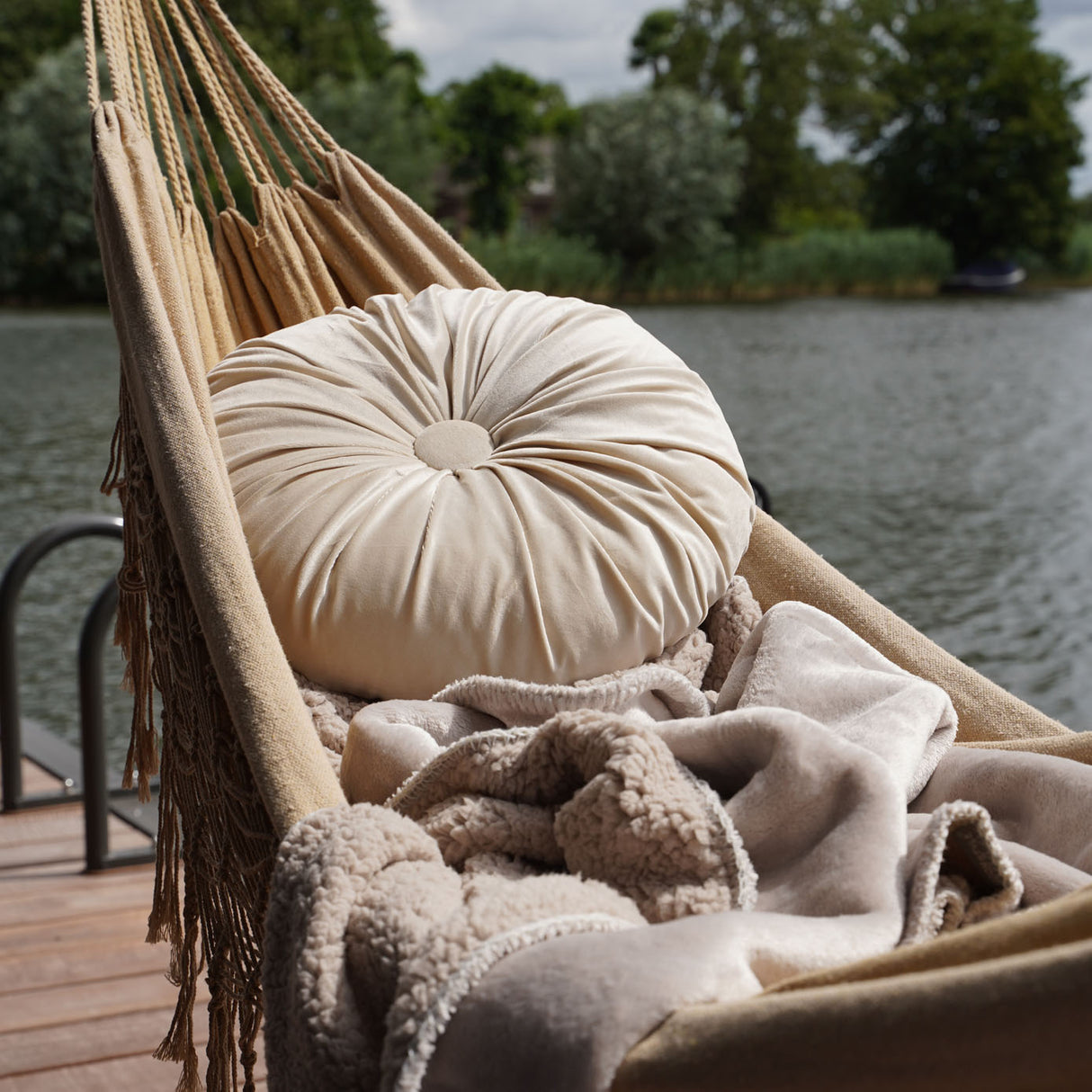 HOOMstyle Plaid Lotus - Fleece Deken - Teddy