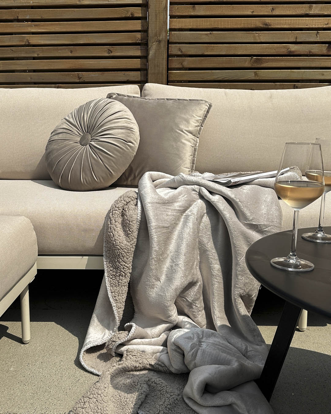 HOOMstyle Plaid Lotus - Fleece Deken - Teddy