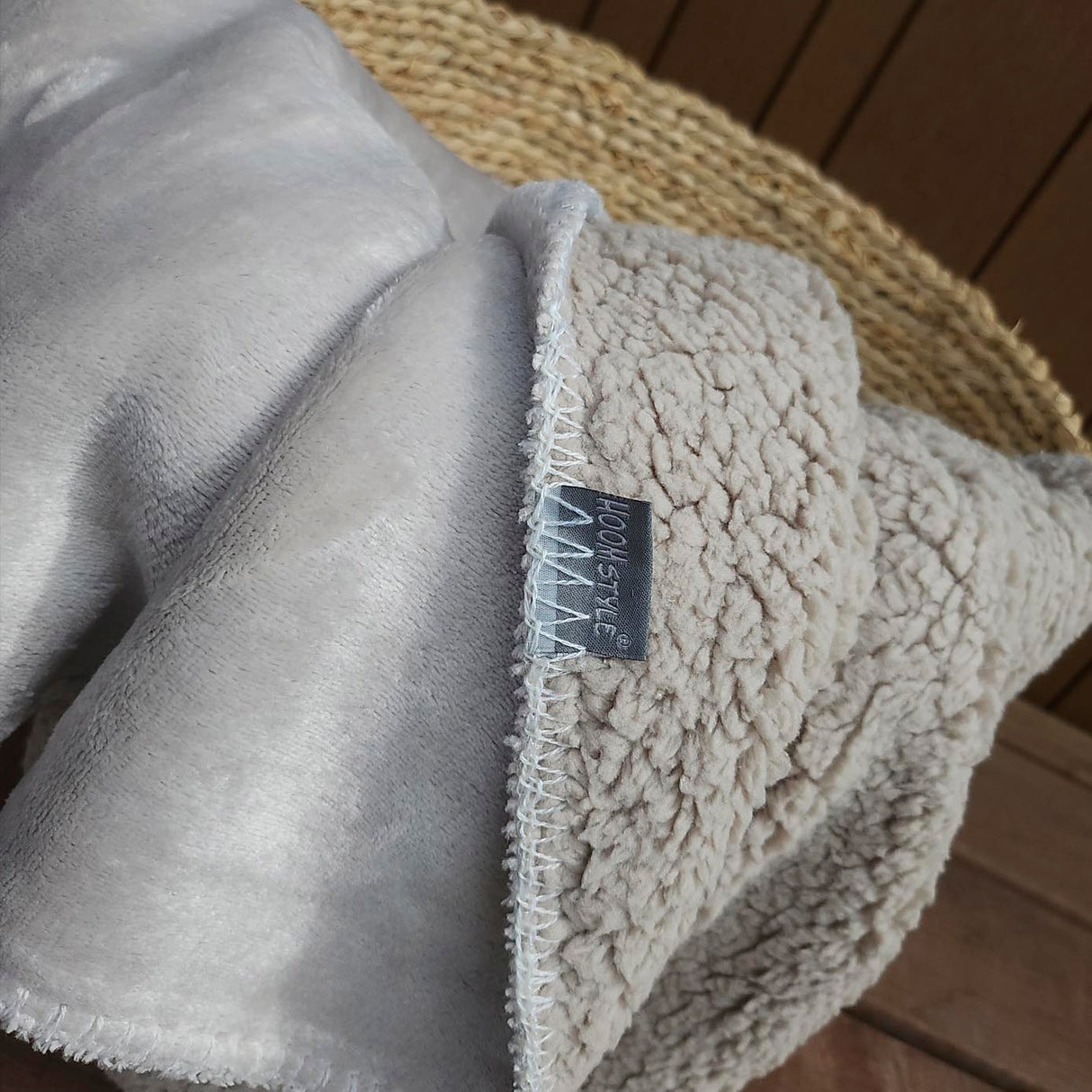 HOOMstyle Plaid Lotus - Fleece Deken - Teddy