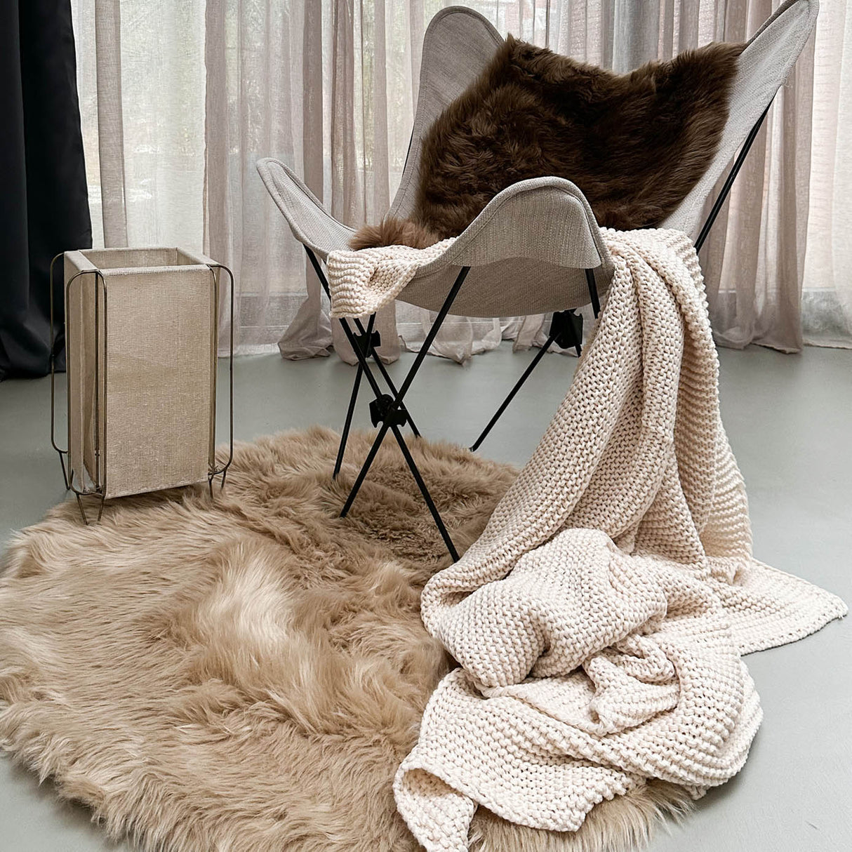 HOOMstyle Schapenvacht Reykjavik - Imitatie Dierenvel - Vloerkleed