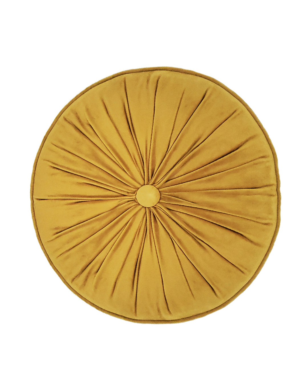 HOOMstyle Coussin Kiki avec passepoil - Coussin décoratif rond avec bouton et bordure - Velours