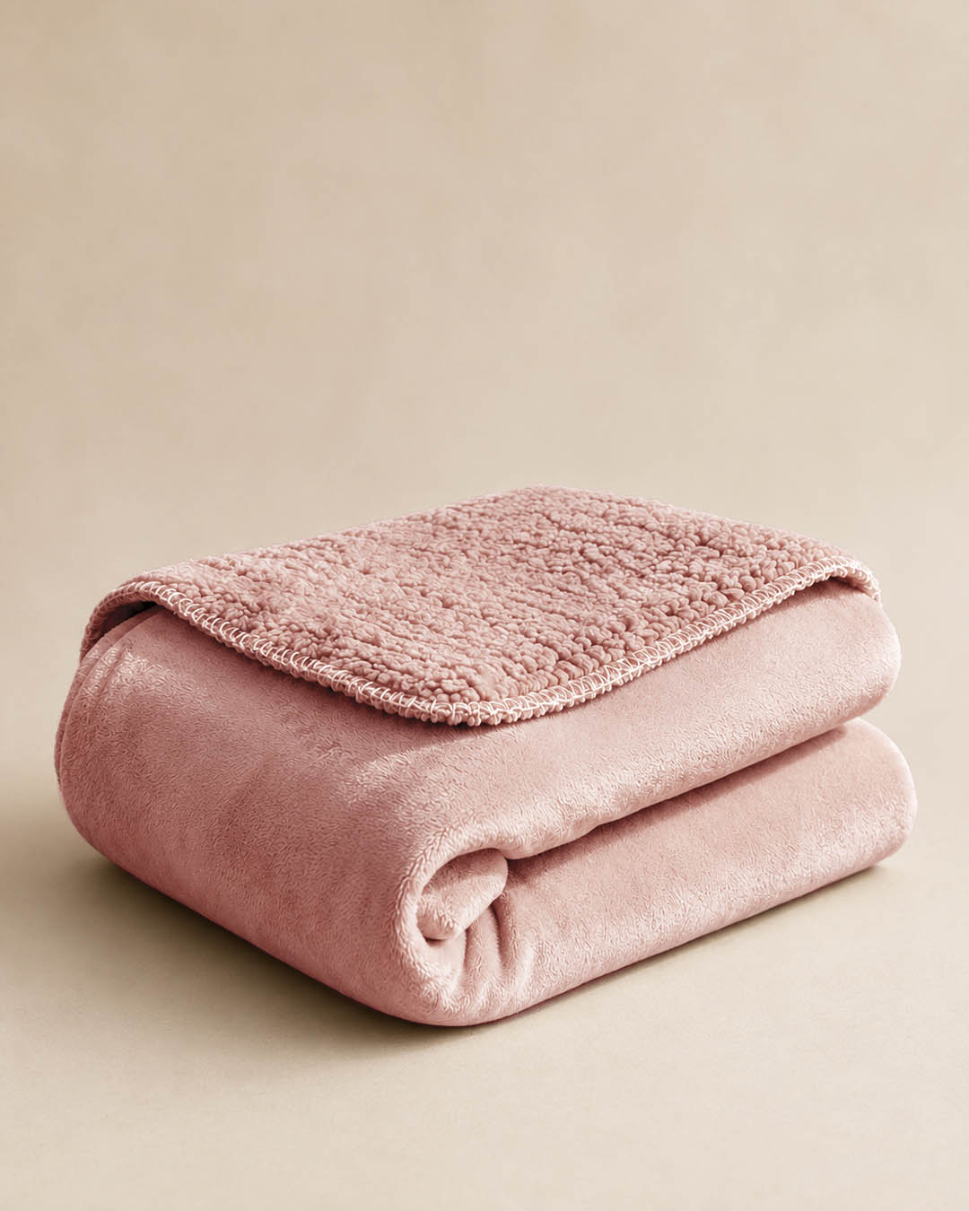 HOOMstyle Plaid Lotus - Fleece Blanket - Teddy
