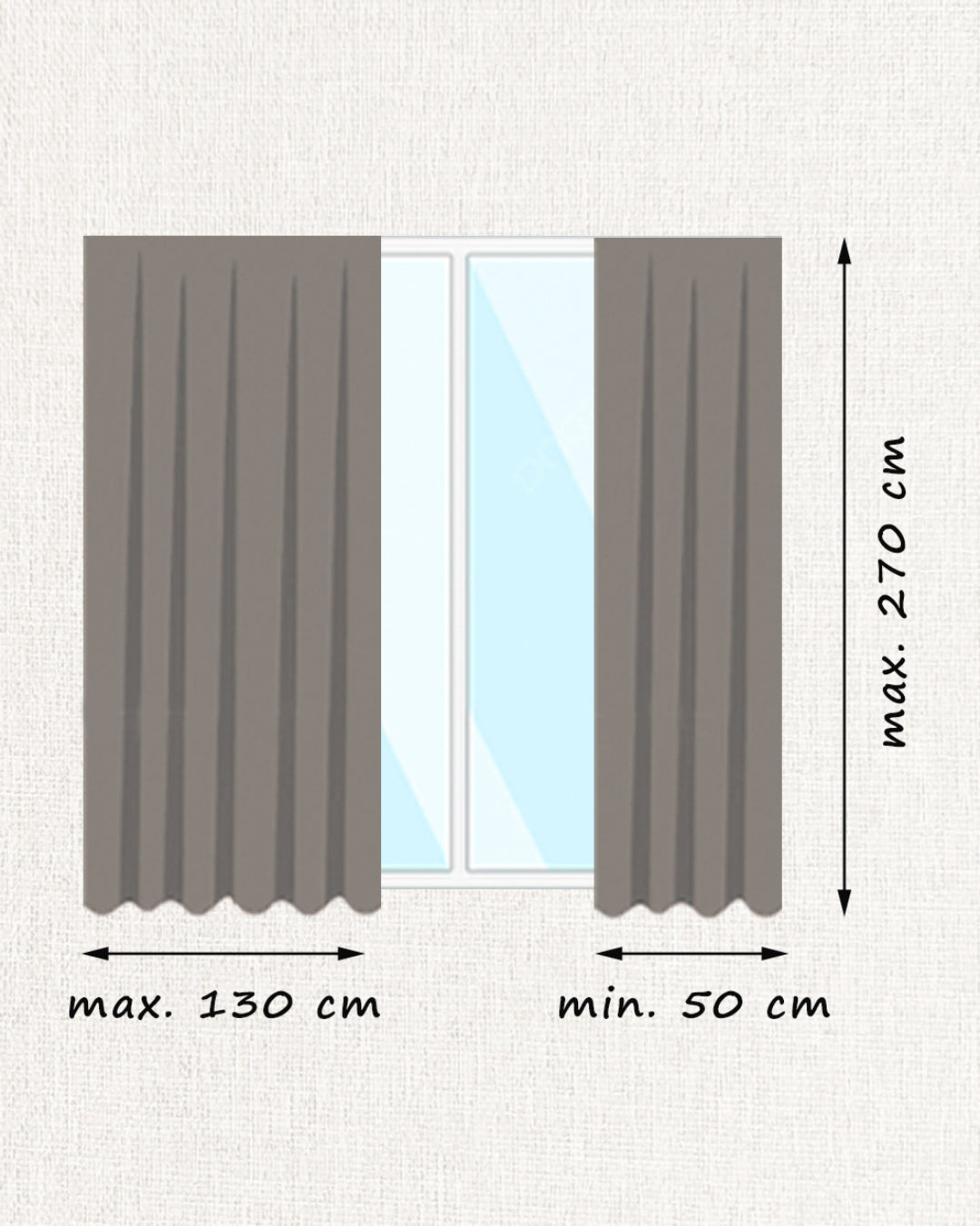 HOOMstyle Ready-Made Curtain Luna - 100% Blackout - Pleated header tape