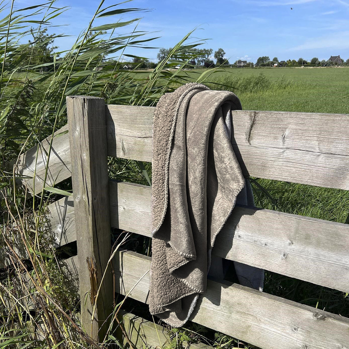 HOOMstyle Plaid Lotus - Fleece Deken - Teddy