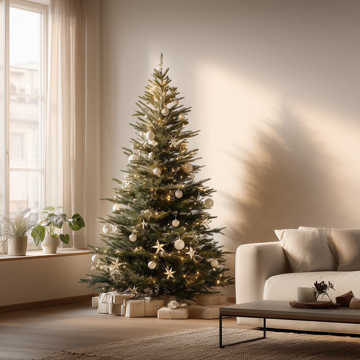 HOOMstyle Kerstboom Excellent Slim - smalle kunstkerstboom met verlichting (LED)