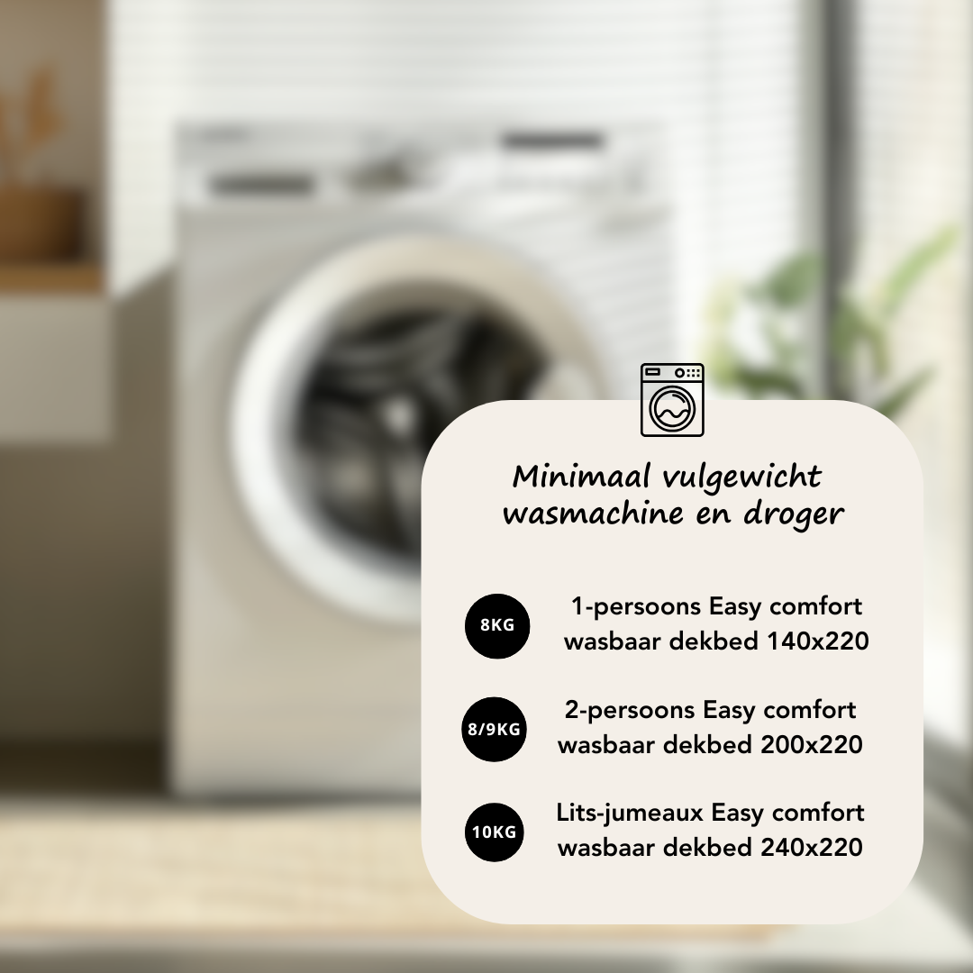 HOOMstyle Couette lavable - incl. taies d'oreiller