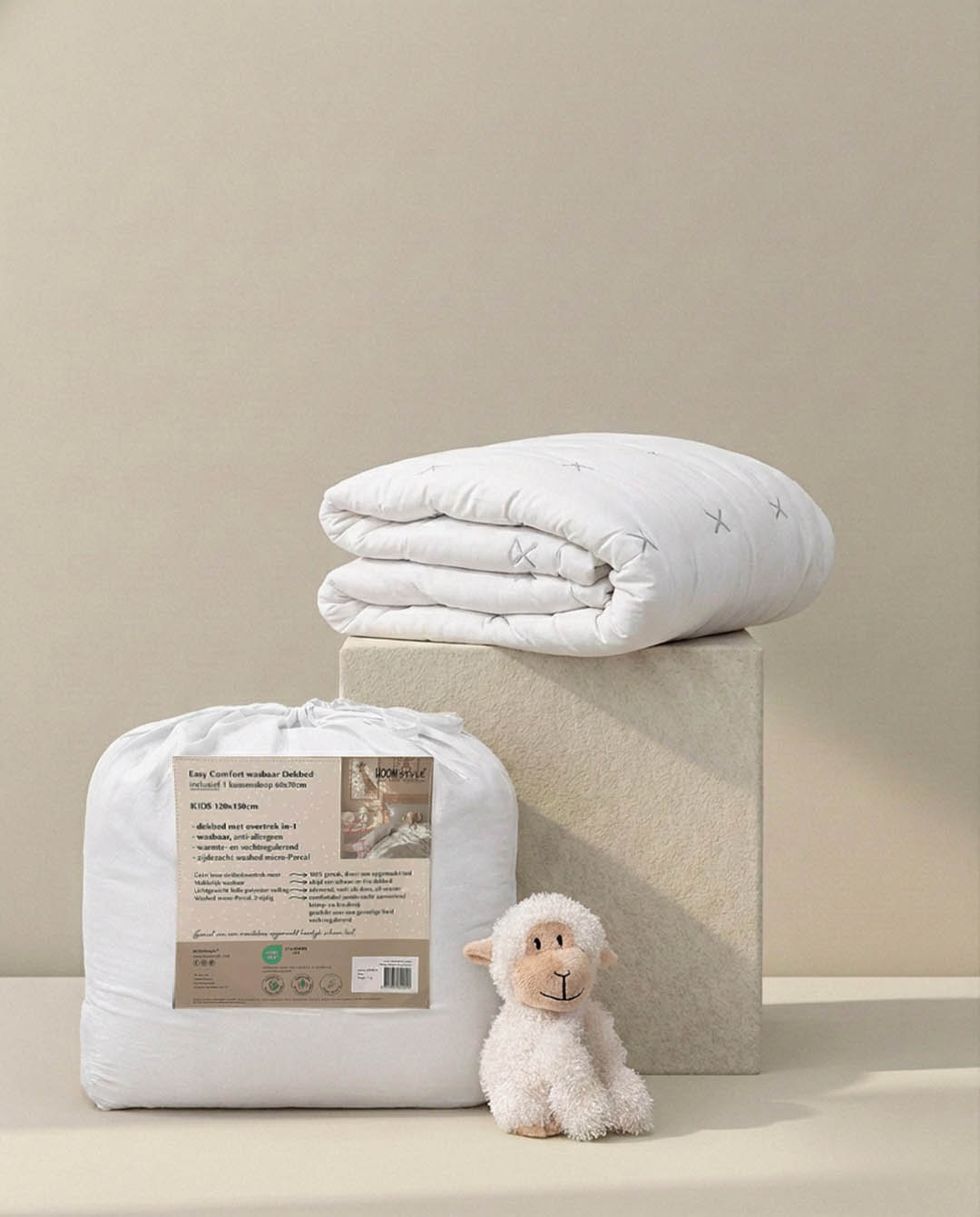 HOOMstyle Wasbaar Dekbed - Micropercale - Peuter dekbed zonder overtrek + kussensloop