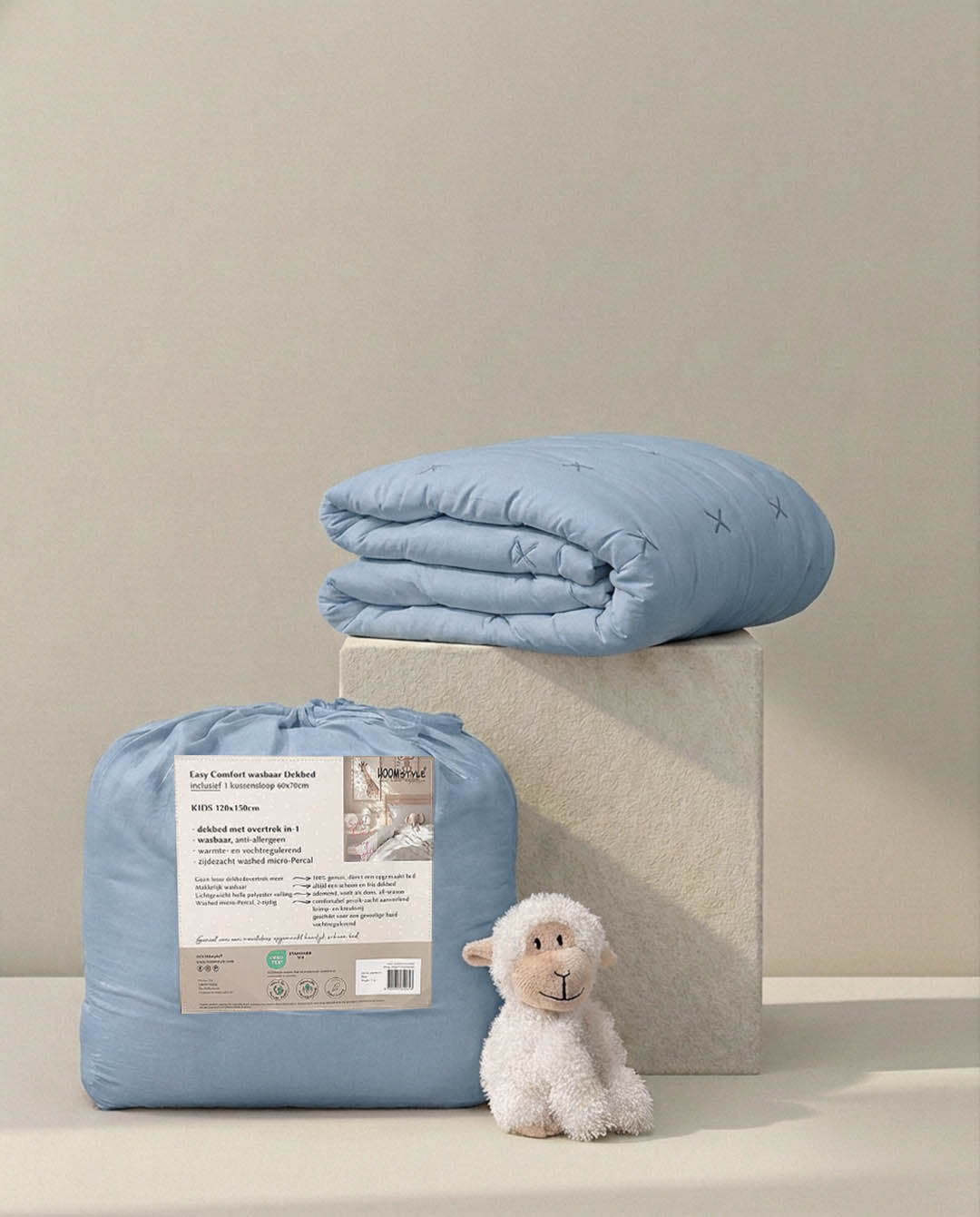 HOOMstyle Wasbaar Dekbed - Micropercale - Peuter dekbed zonder overtrek + kussensloop