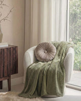 HOOMstyle Plaid Lotus - Fleece Deken - Teddy