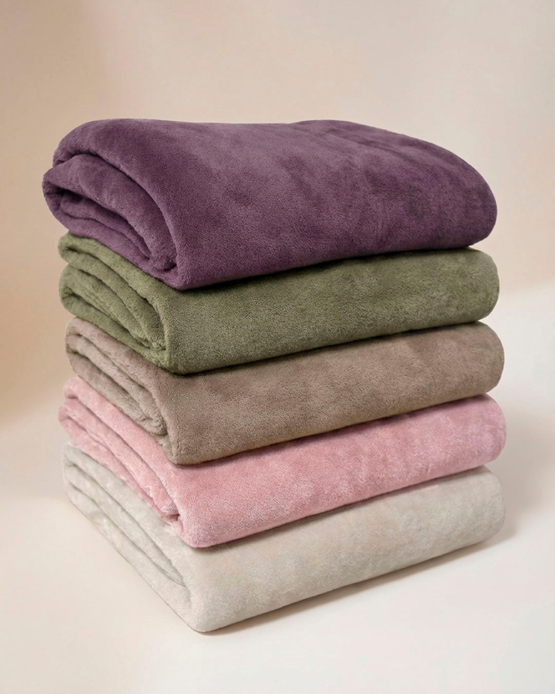 HOOMstyle Plaid Lotus - Fleece Blanket - Teddy