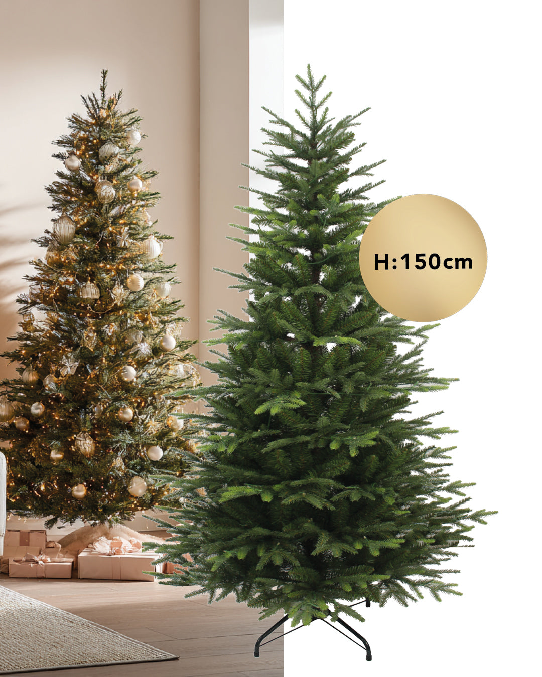 Christmas Tree Excellent Slim - artificial Christmas tree narrow - mix pvc/pe