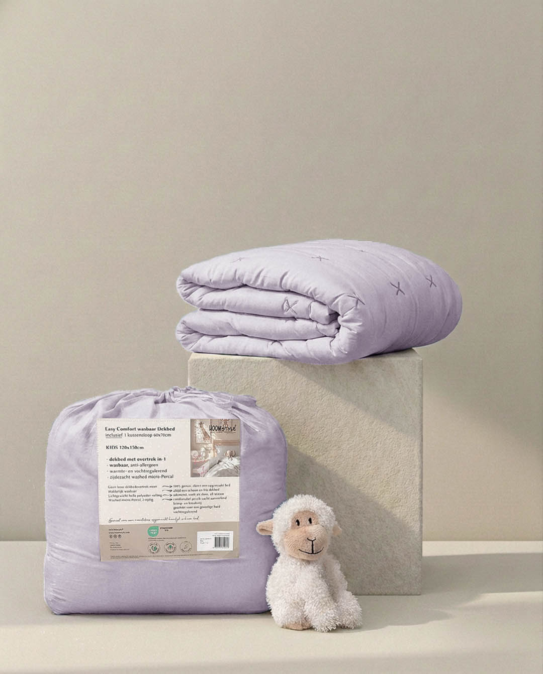 HOOMstyle Wasbaar Dekbed - Micropercale - Peuter dekbed zonder overtrek + kussensloop