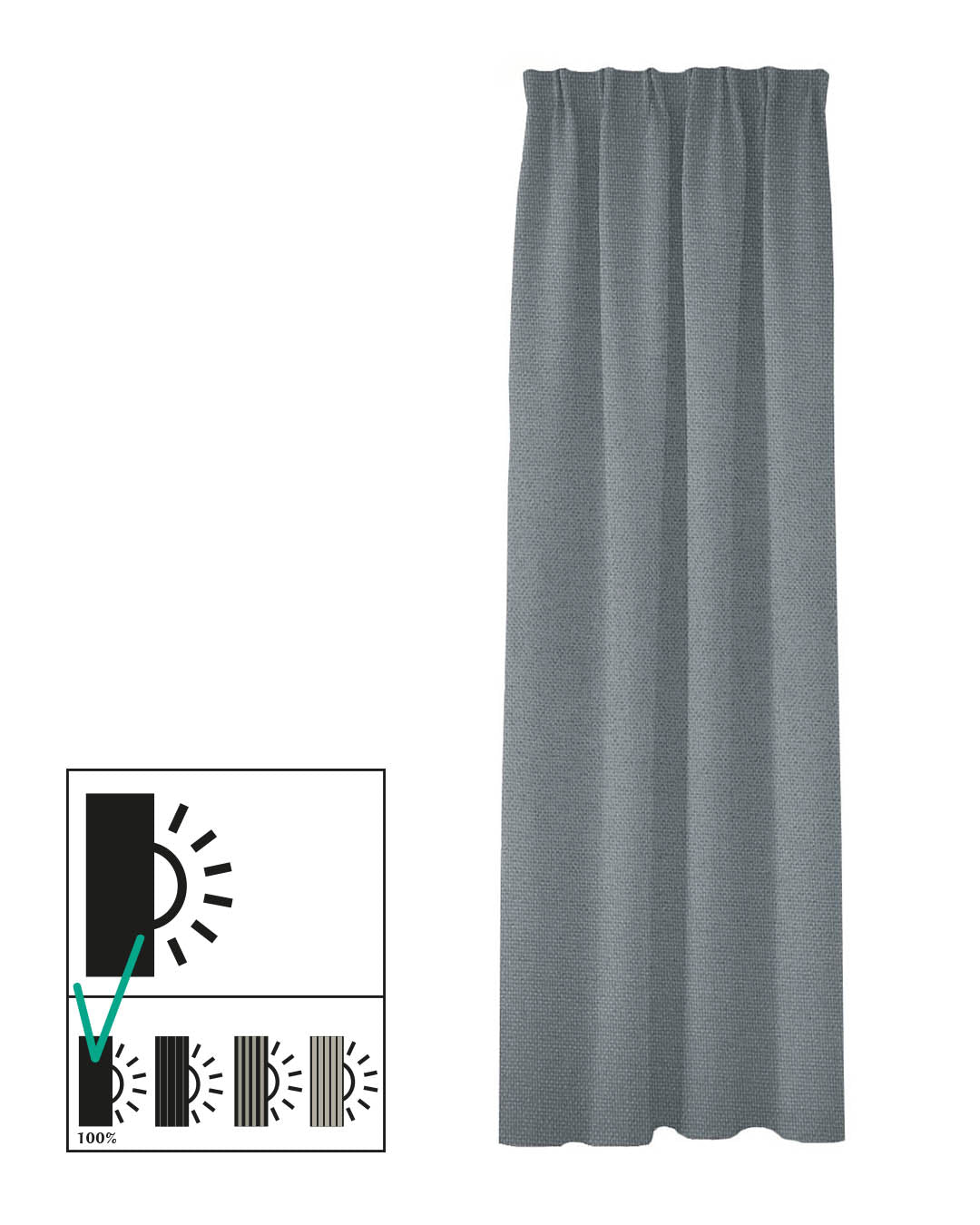 HOOMstyle Ready-made Curtain - Blackout - 100% Lightproof - Pleat