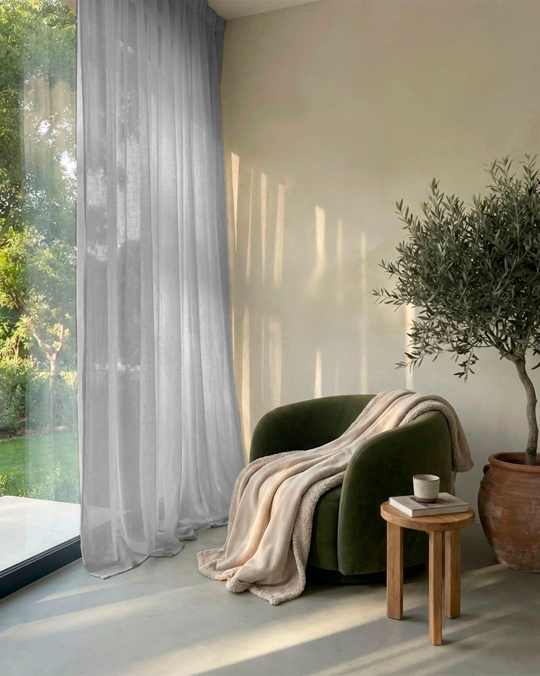 HOOMstyle Ready-Made Curtain - Sheer - Transparent - Pleated header tape