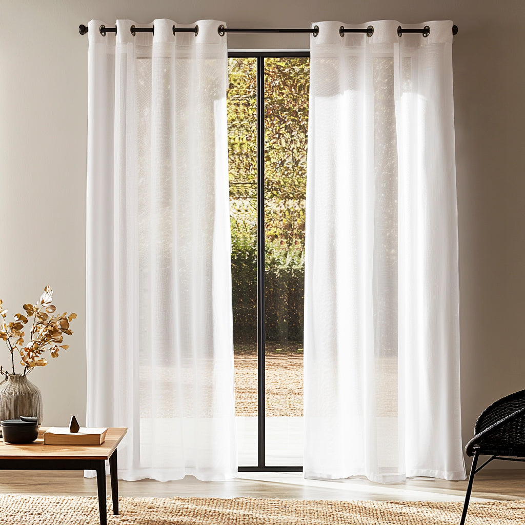 HOOMstyle Vitrage Ready Made Curtain - Transparent - Voile - Eyelet